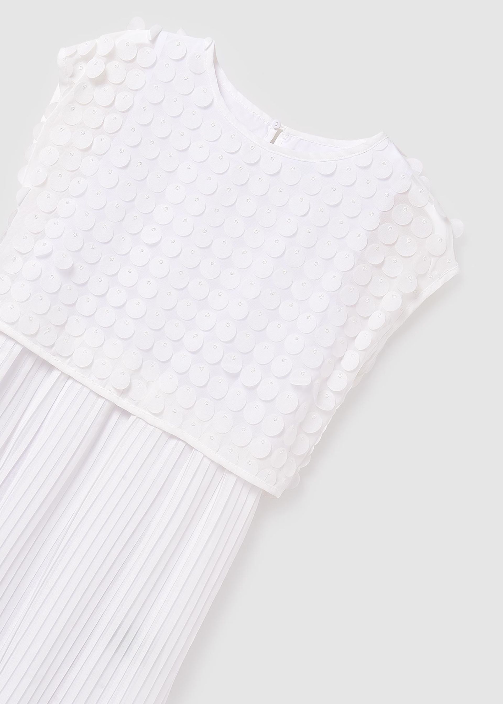 Girl Mixed Pleated Dress