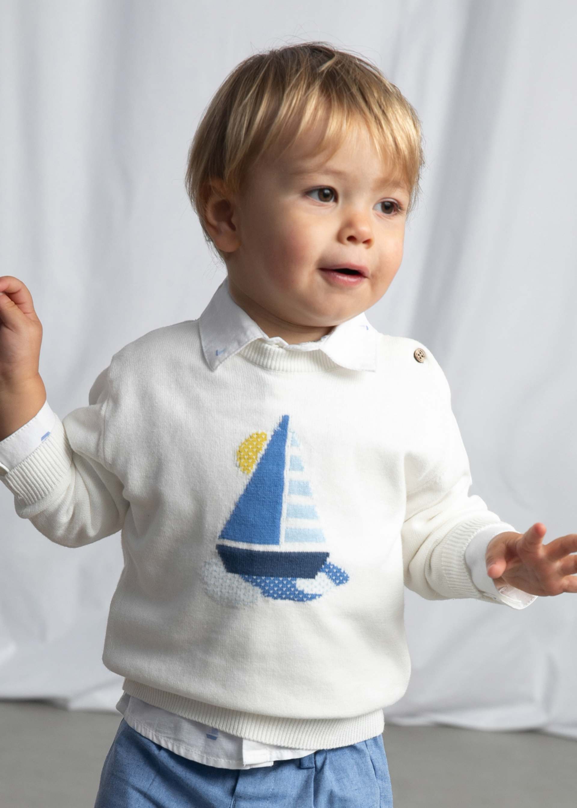 Sweter intarsja dla niemowlęcia