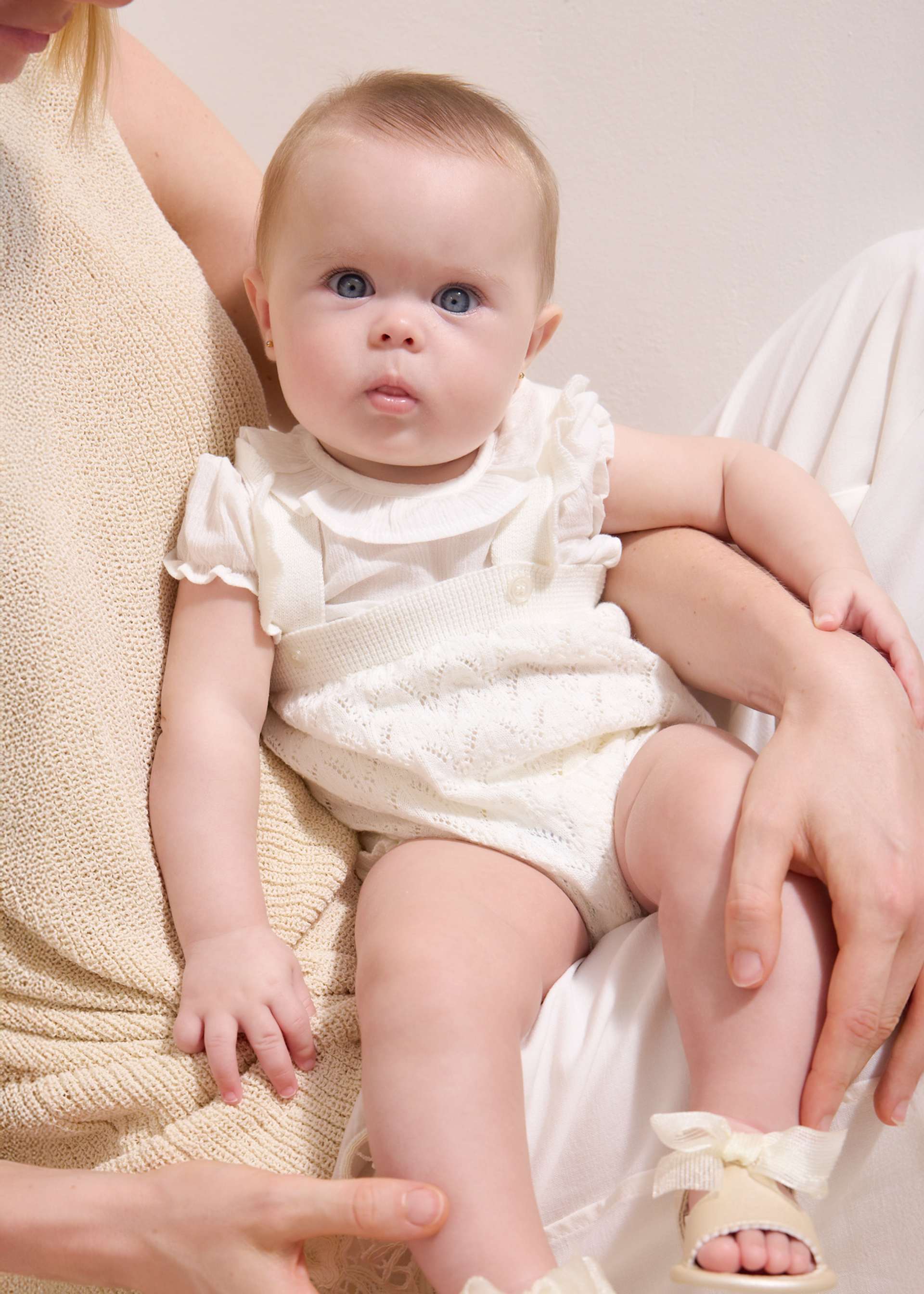 Knit dungaree set newborn