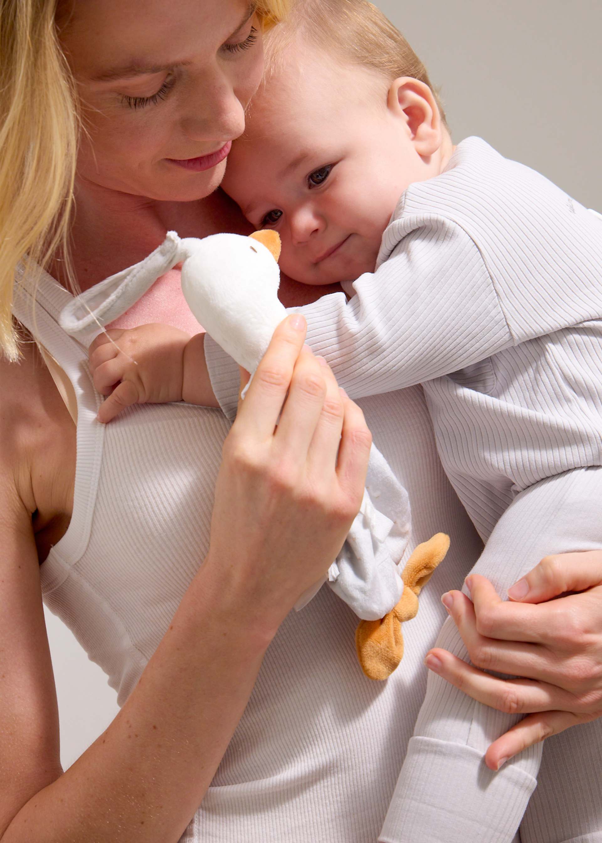 Baby dummy holder soft toy