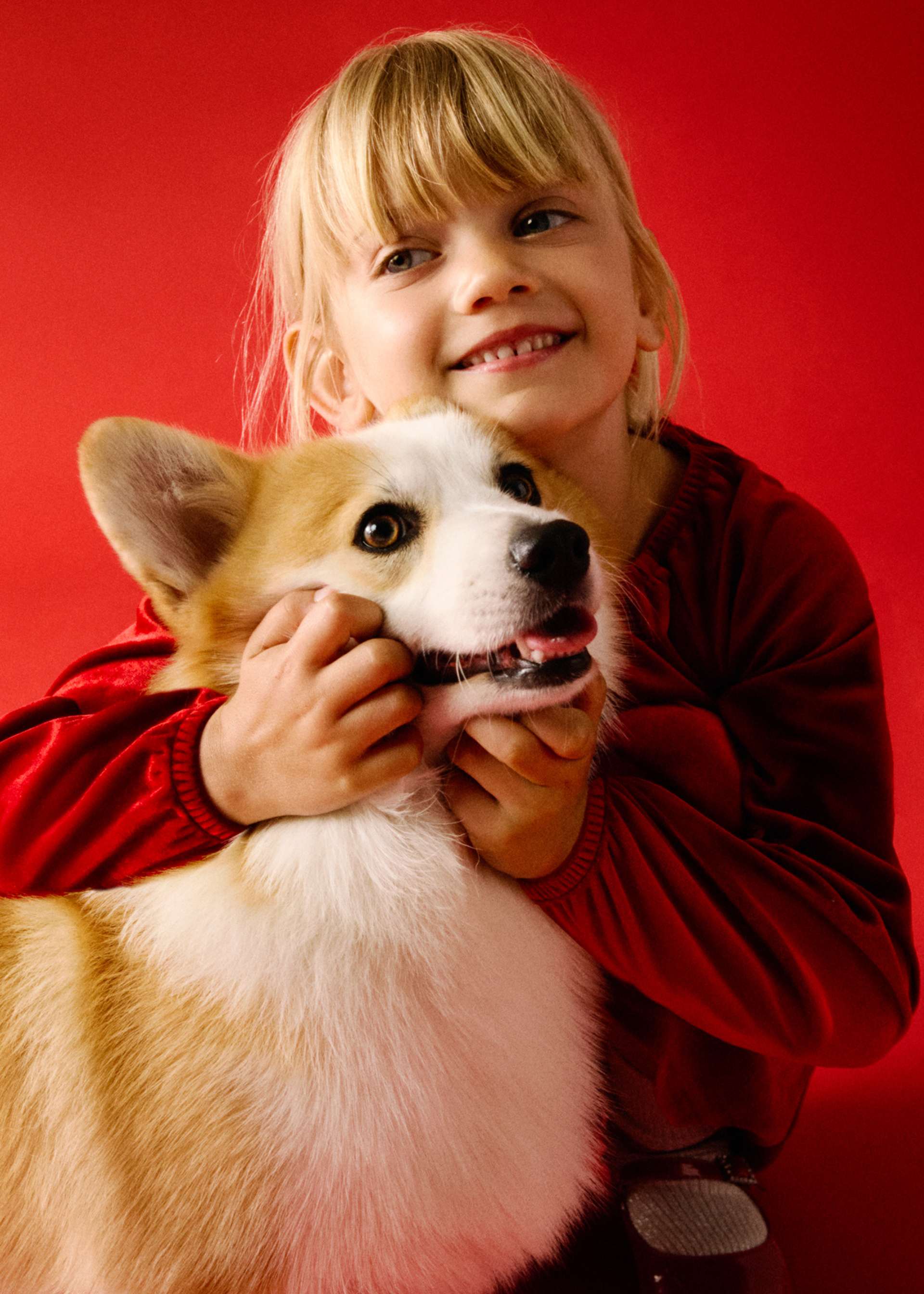 Vestido aveludado brilho menina