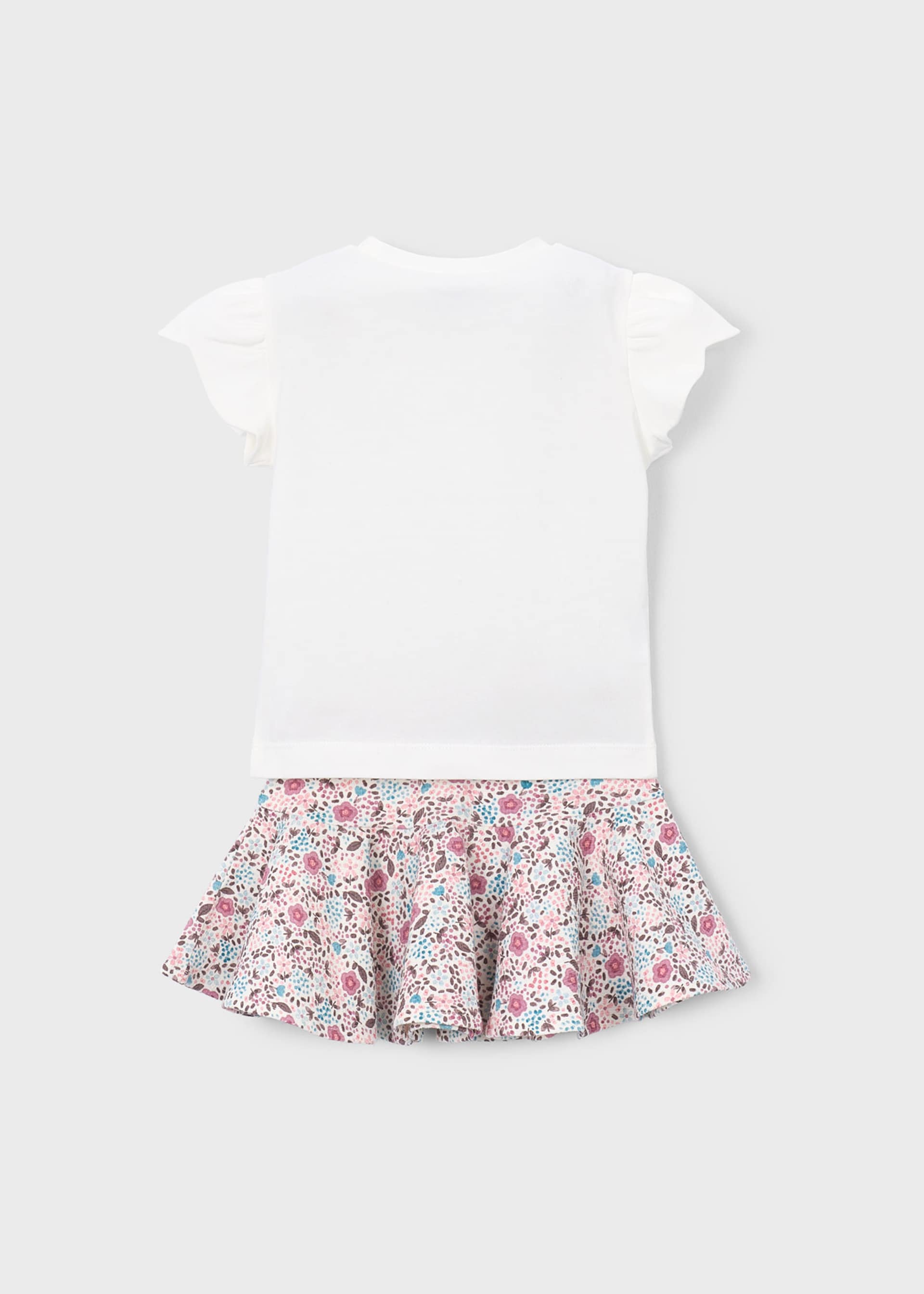 Ensemble jupe et t-shirt en maille fille