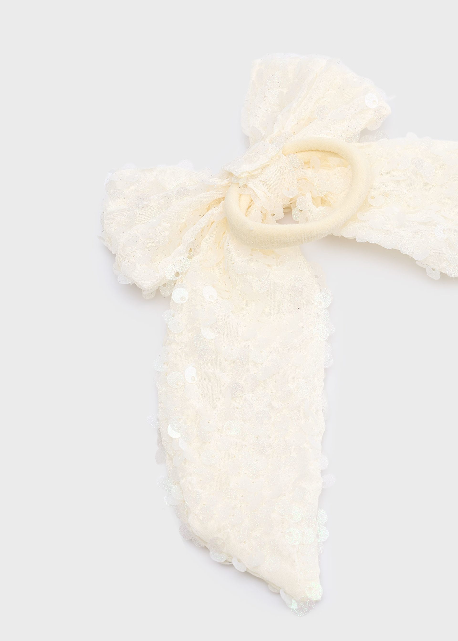 Chouchou à nœud et paillettes fille