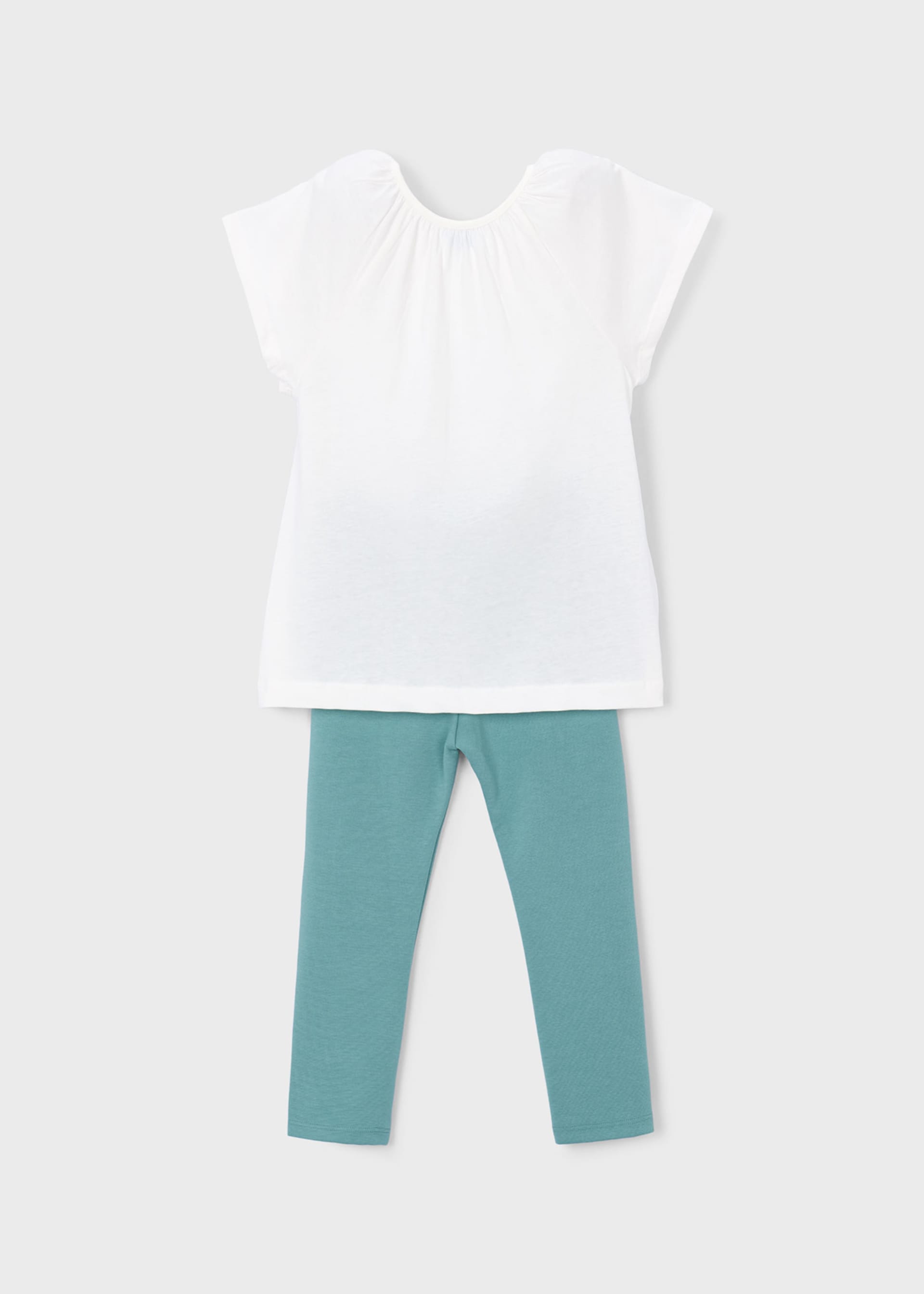 Conjunto legging y camiseta flor niña