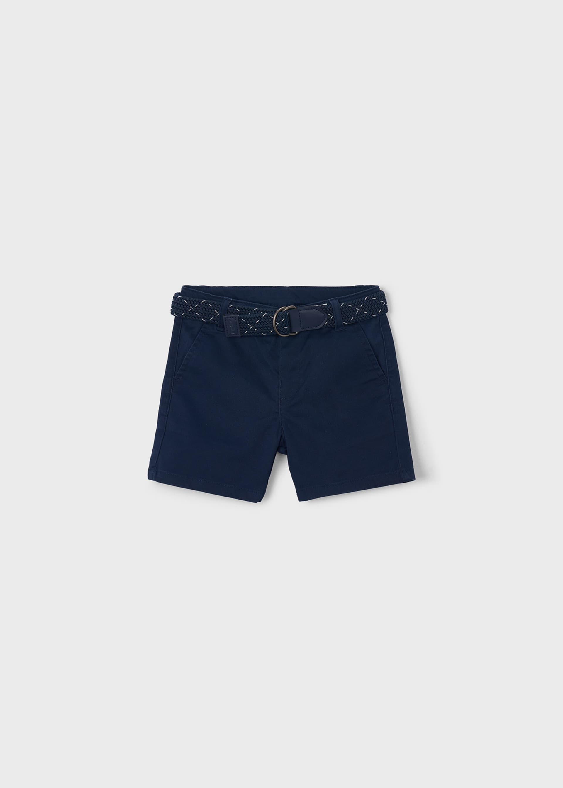 Piqué Bermuda shorts with belt