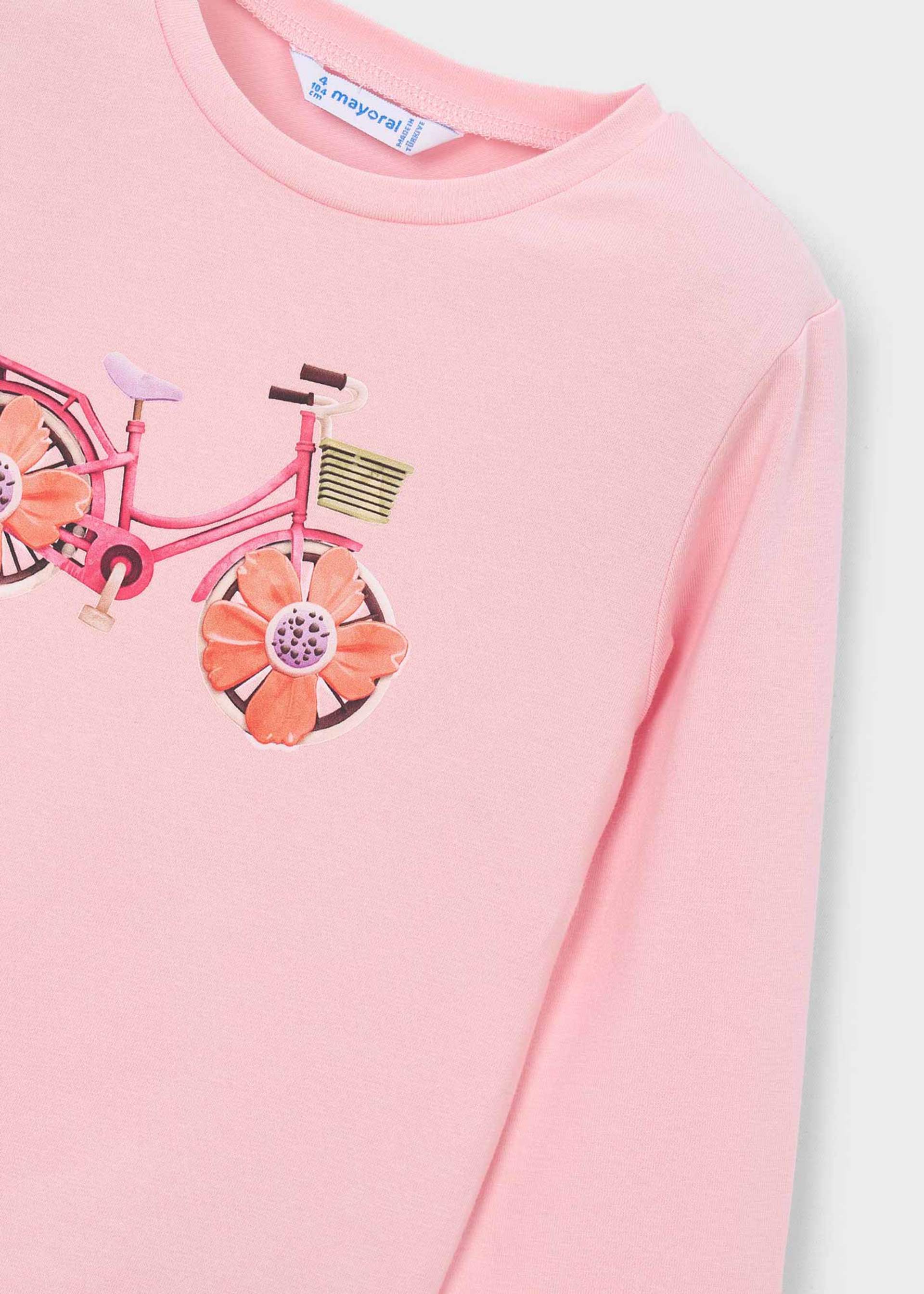 Bicycle long sleeved T-shirt girl