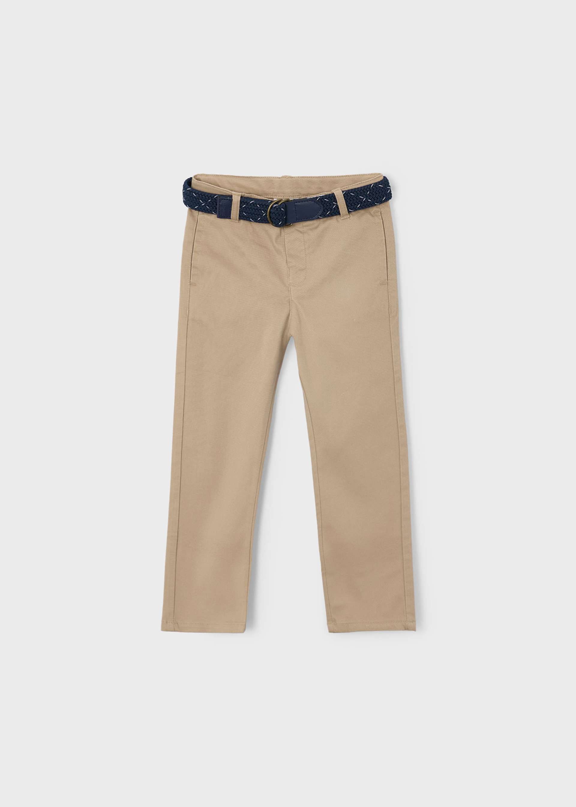 Piqué pants with belt for boys
