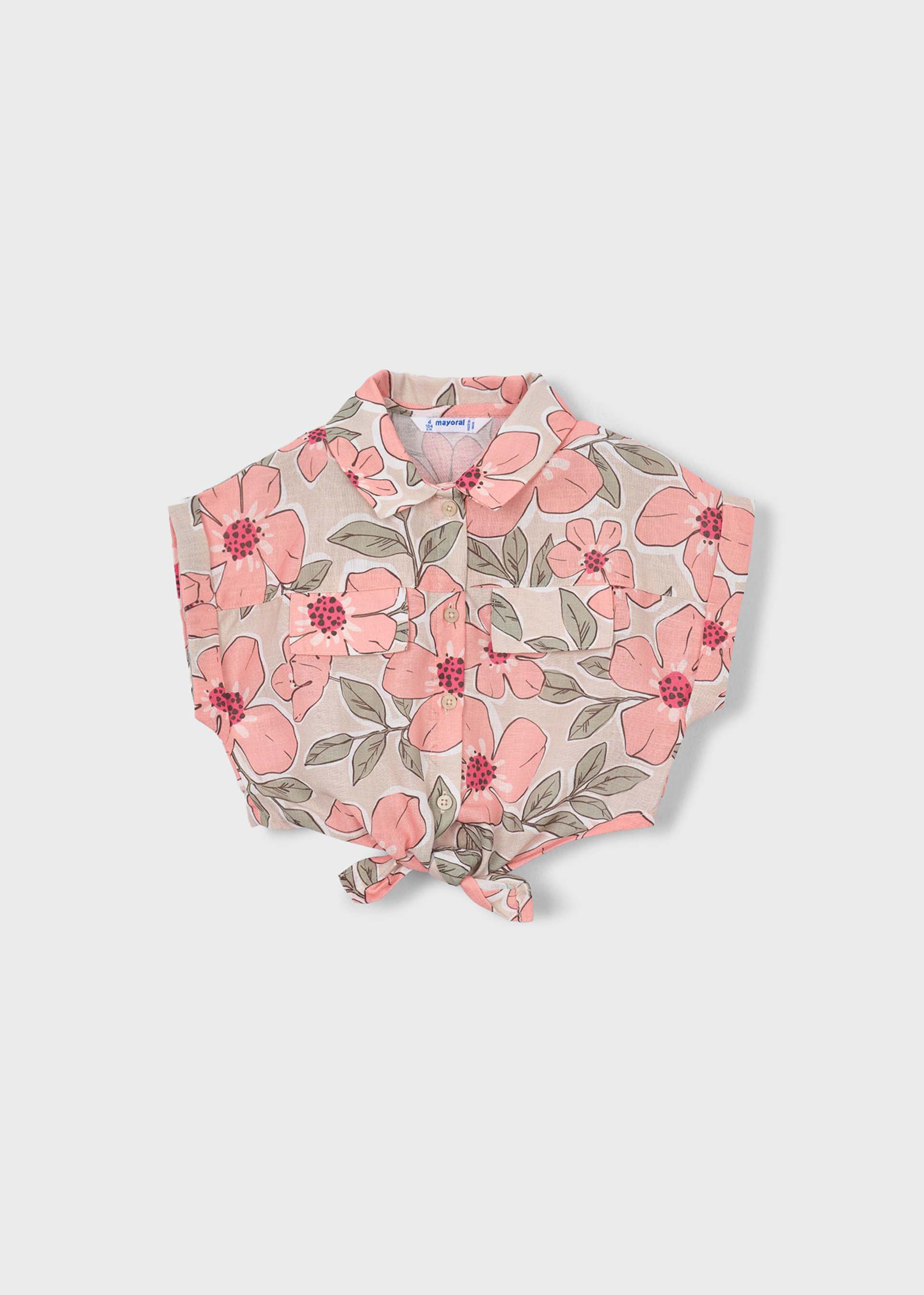 Camisa estampada floral menina