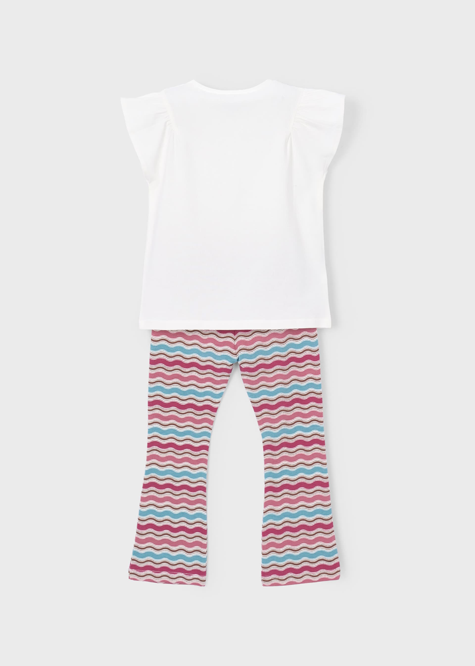 Conjunto leggins flare y camiseta niña