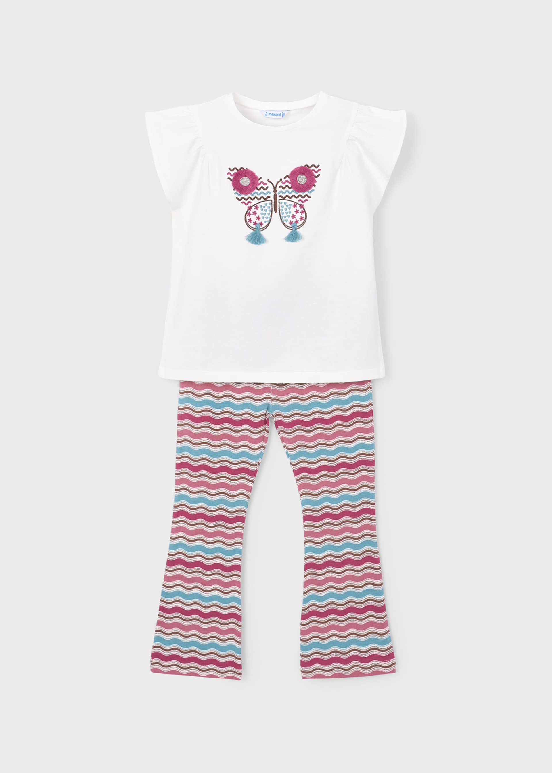 Conjunto leggins flare y camiseta niña
