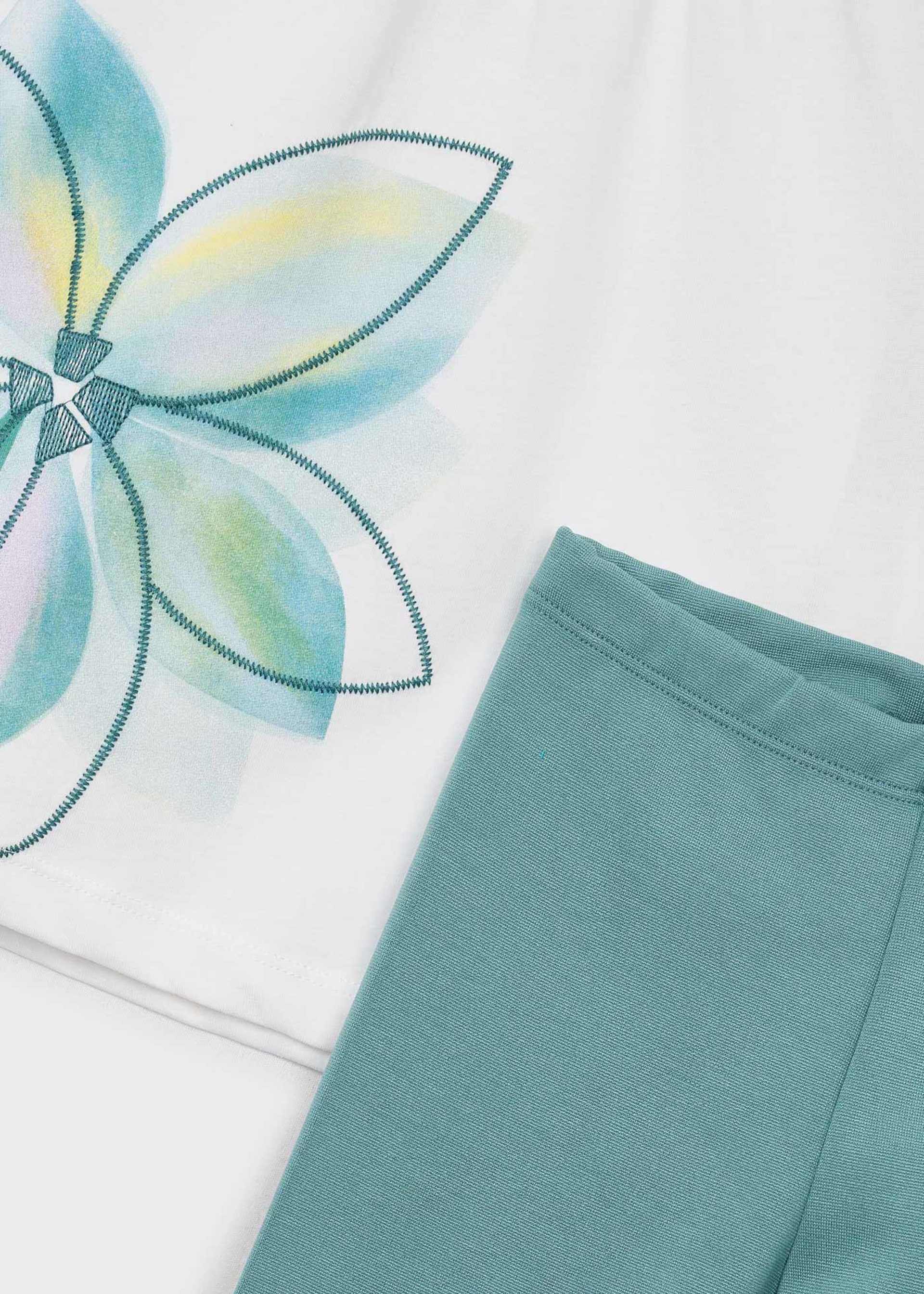 Ensemble legging et t-shirt fleur fille