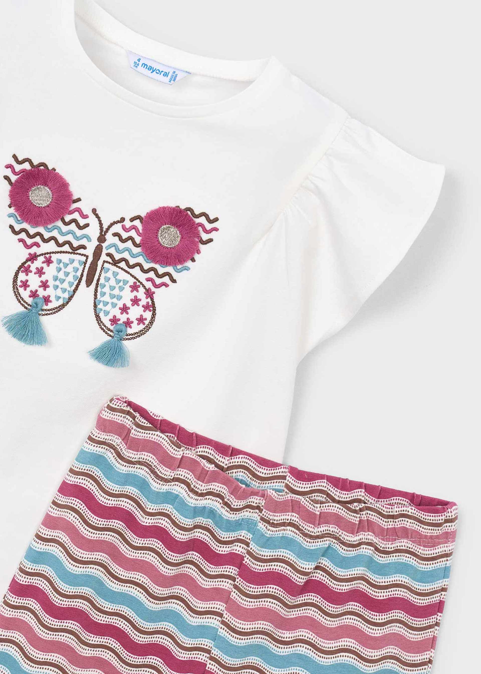 Conjunto leggins flare y camiseta niña