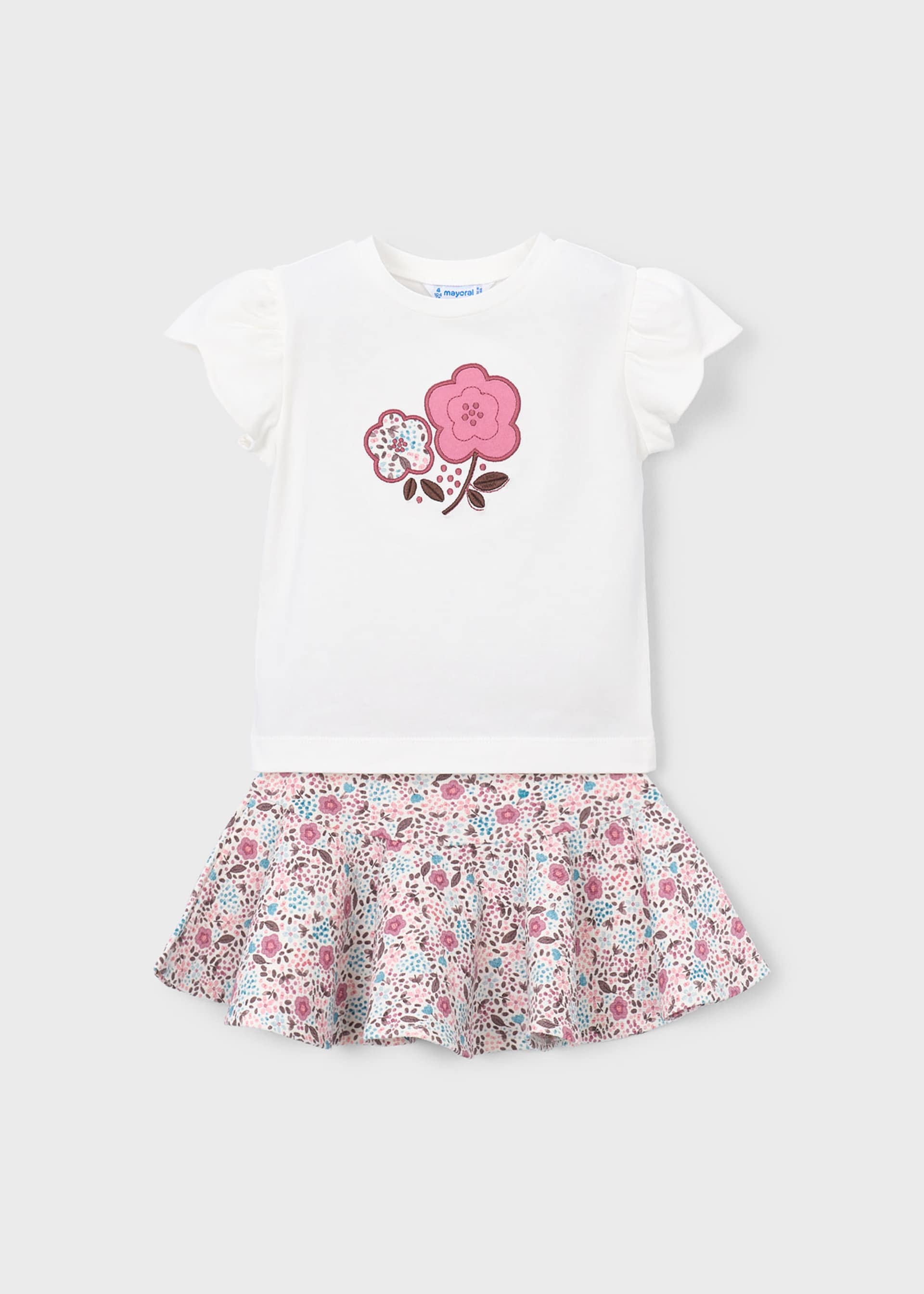 Ensemble jupe et t-shirt en maille fille