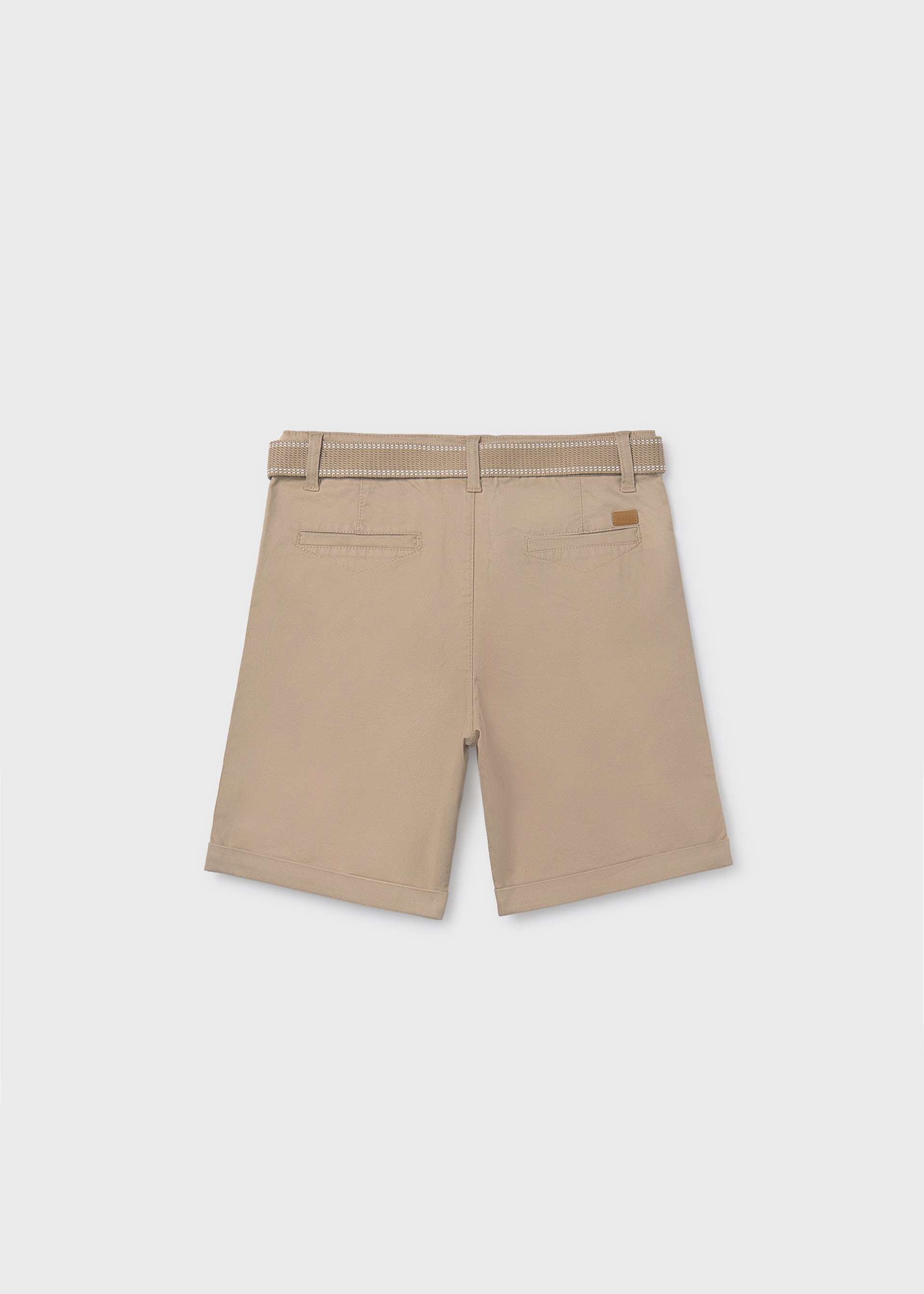 Piqué Bermuda shorts with small belt