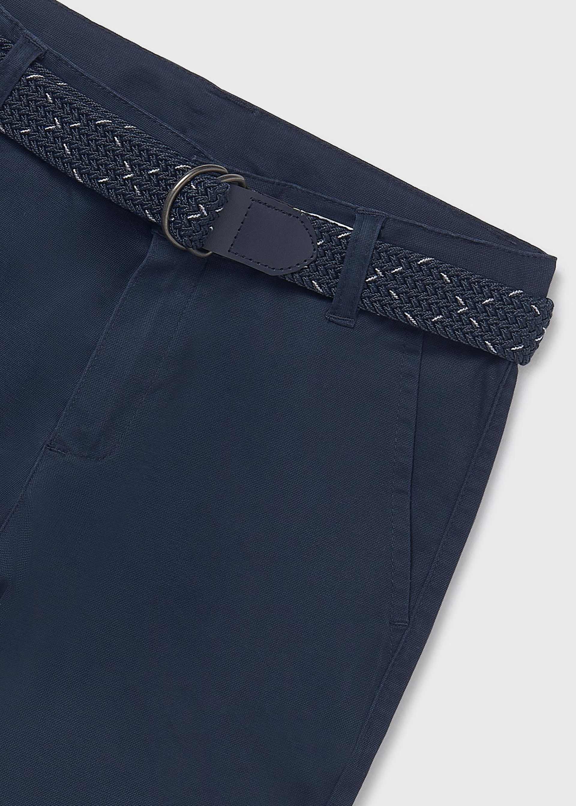 Piqué Bermudas mit Gürtel Teenager Jungen