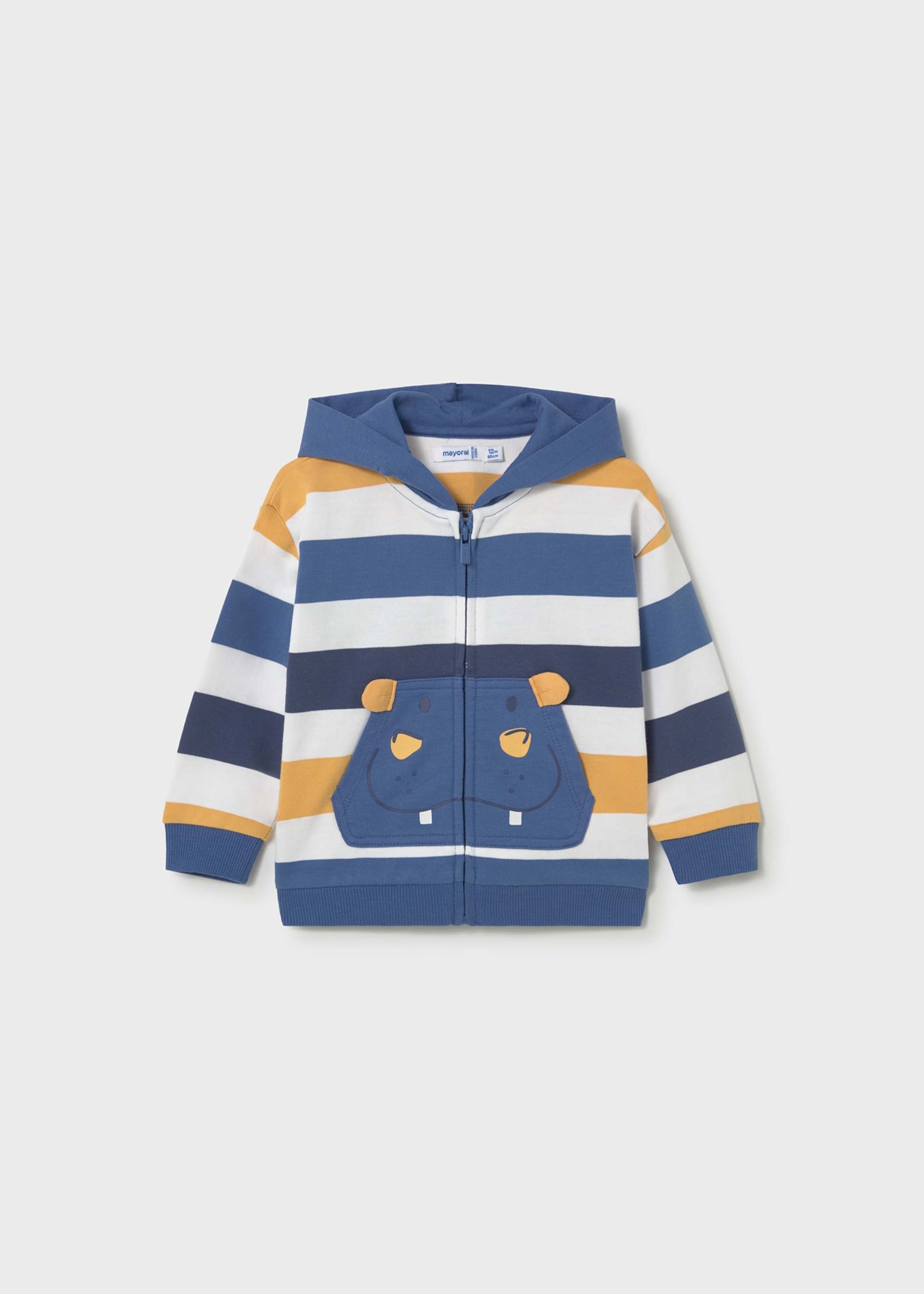 Sudadera cremallera bandas bebé