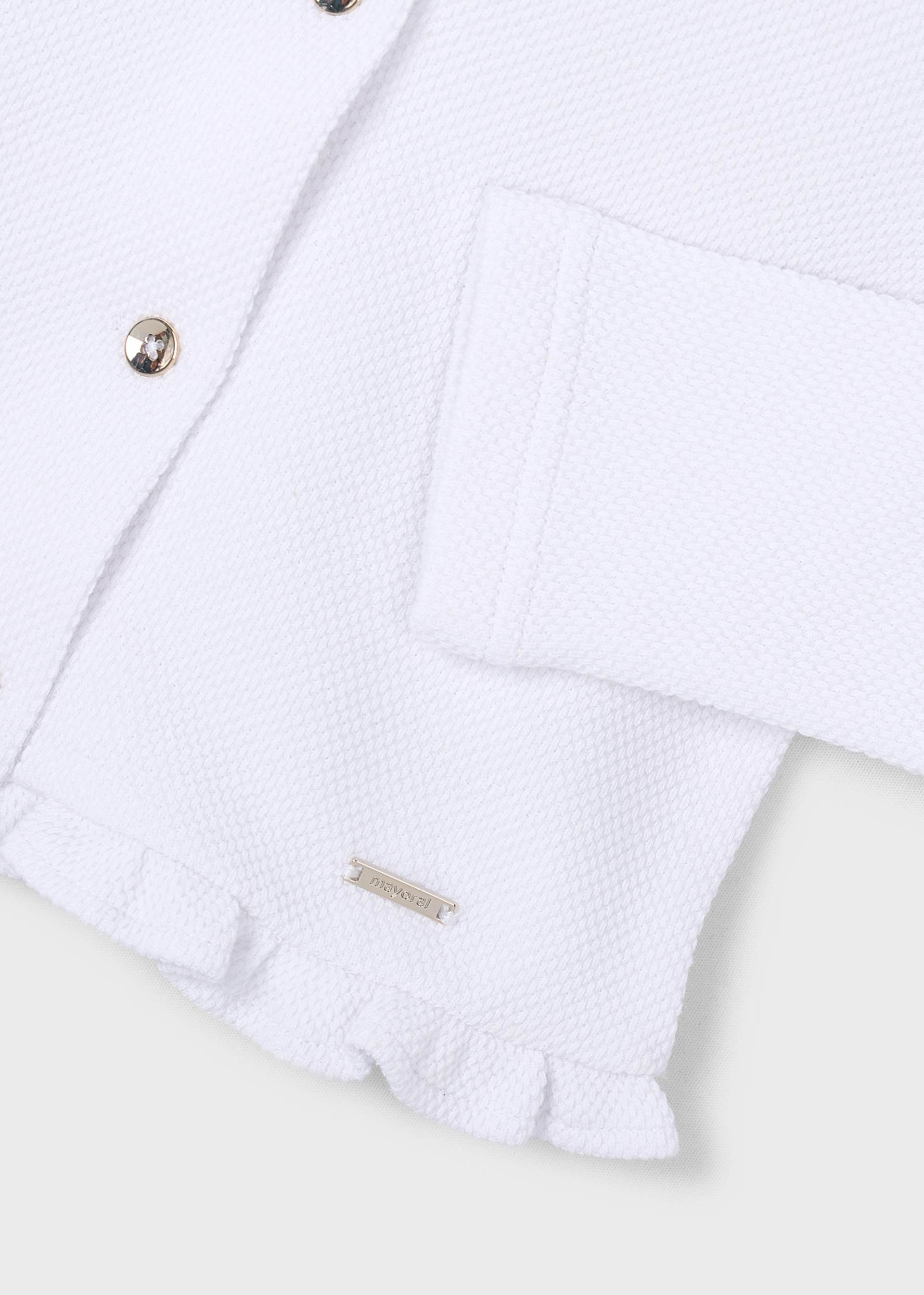 Girl's ruffled cardigan