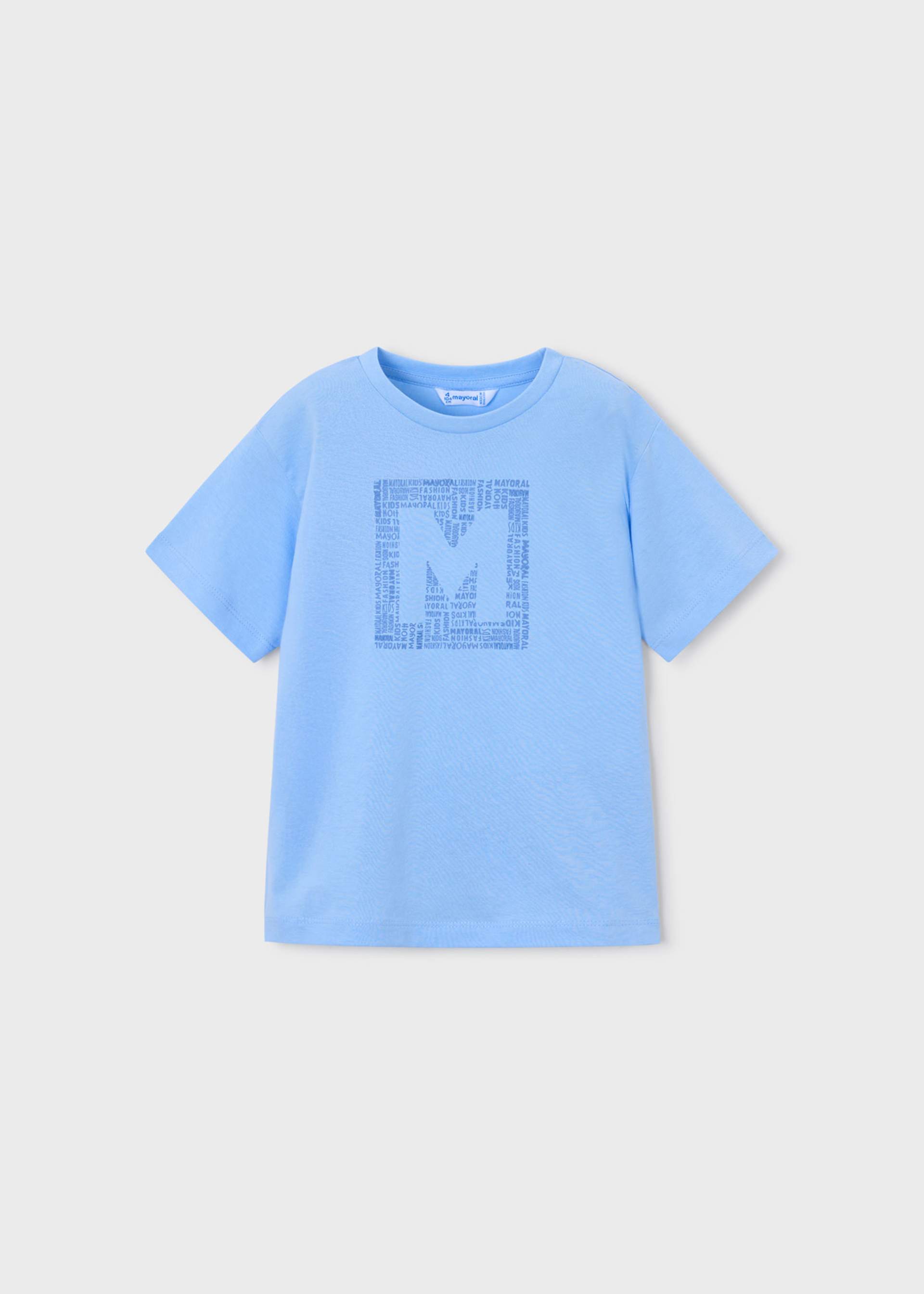 Camiseta básica letra niño