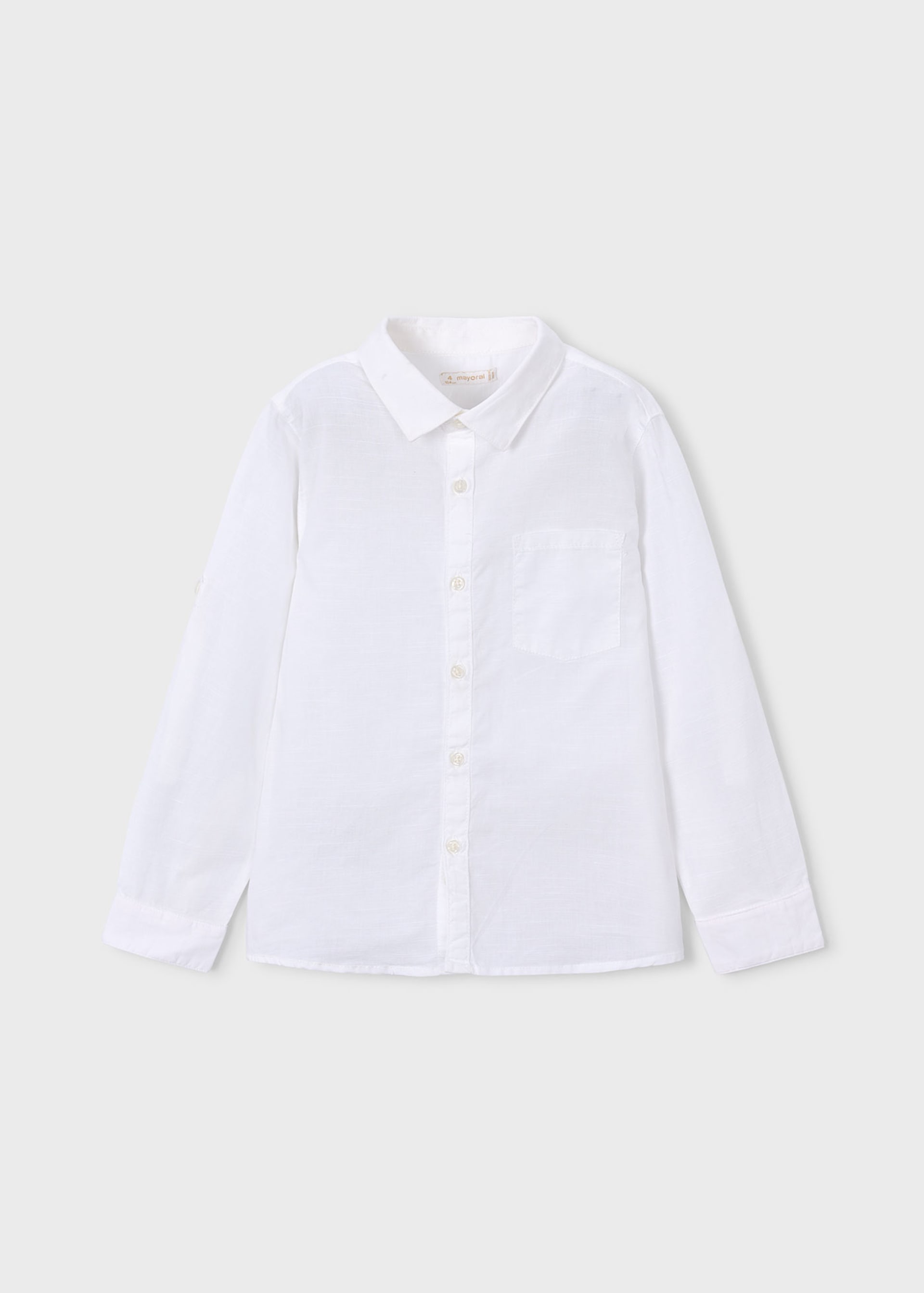 Camicia in lino manica lunga bambino