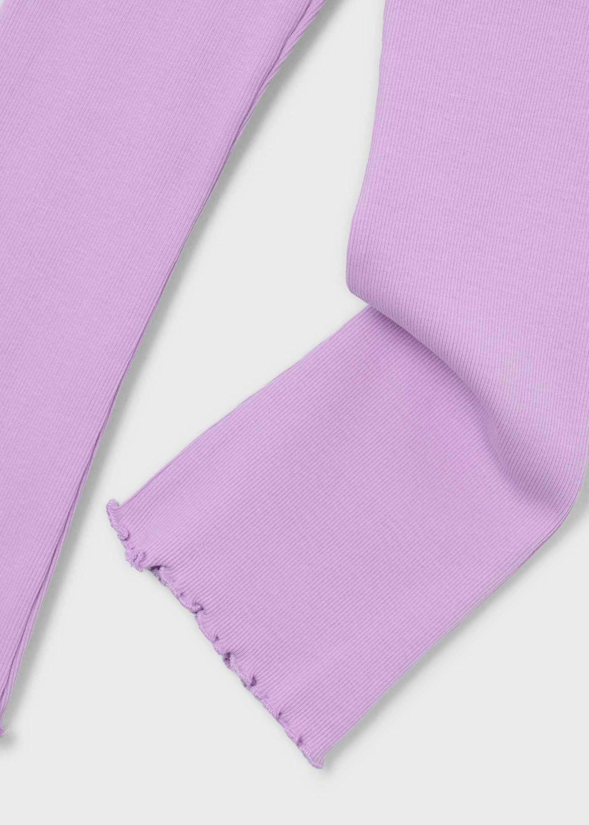 Girls' ribbed flare leggings