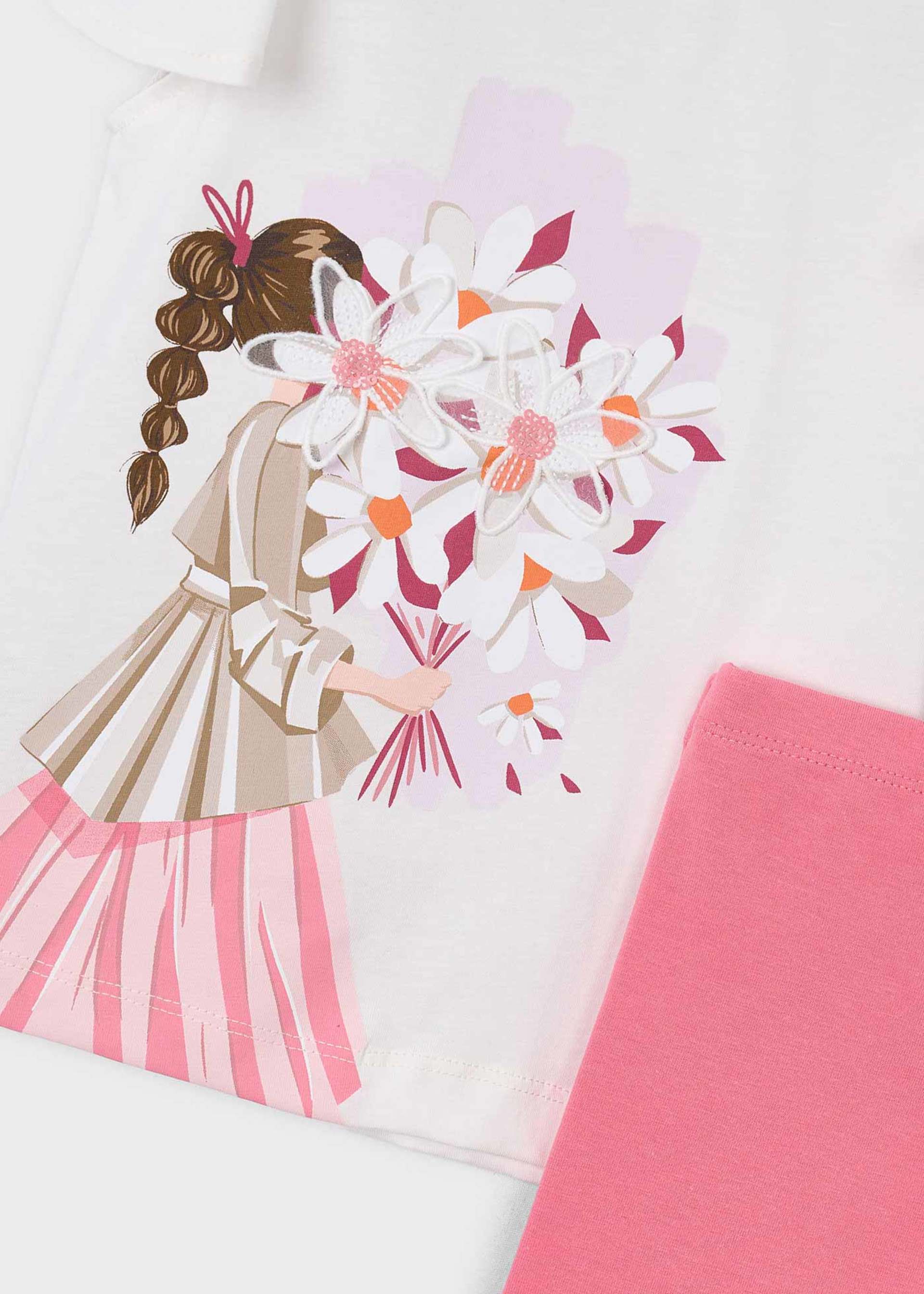 Conjunto legging y camiseta muñeca niña