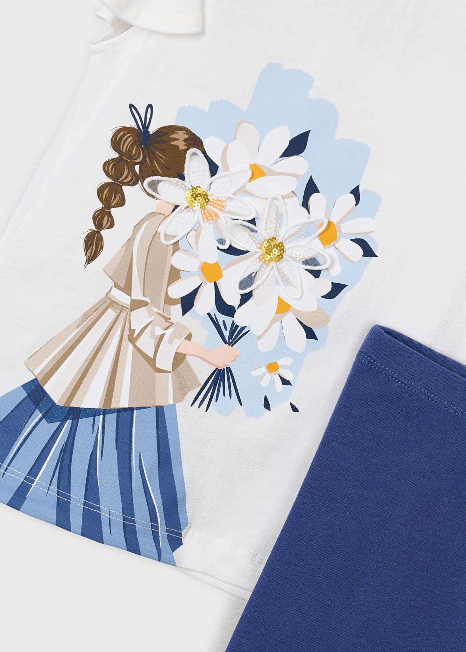 Ensemble leggings et t-shirt poupée fille