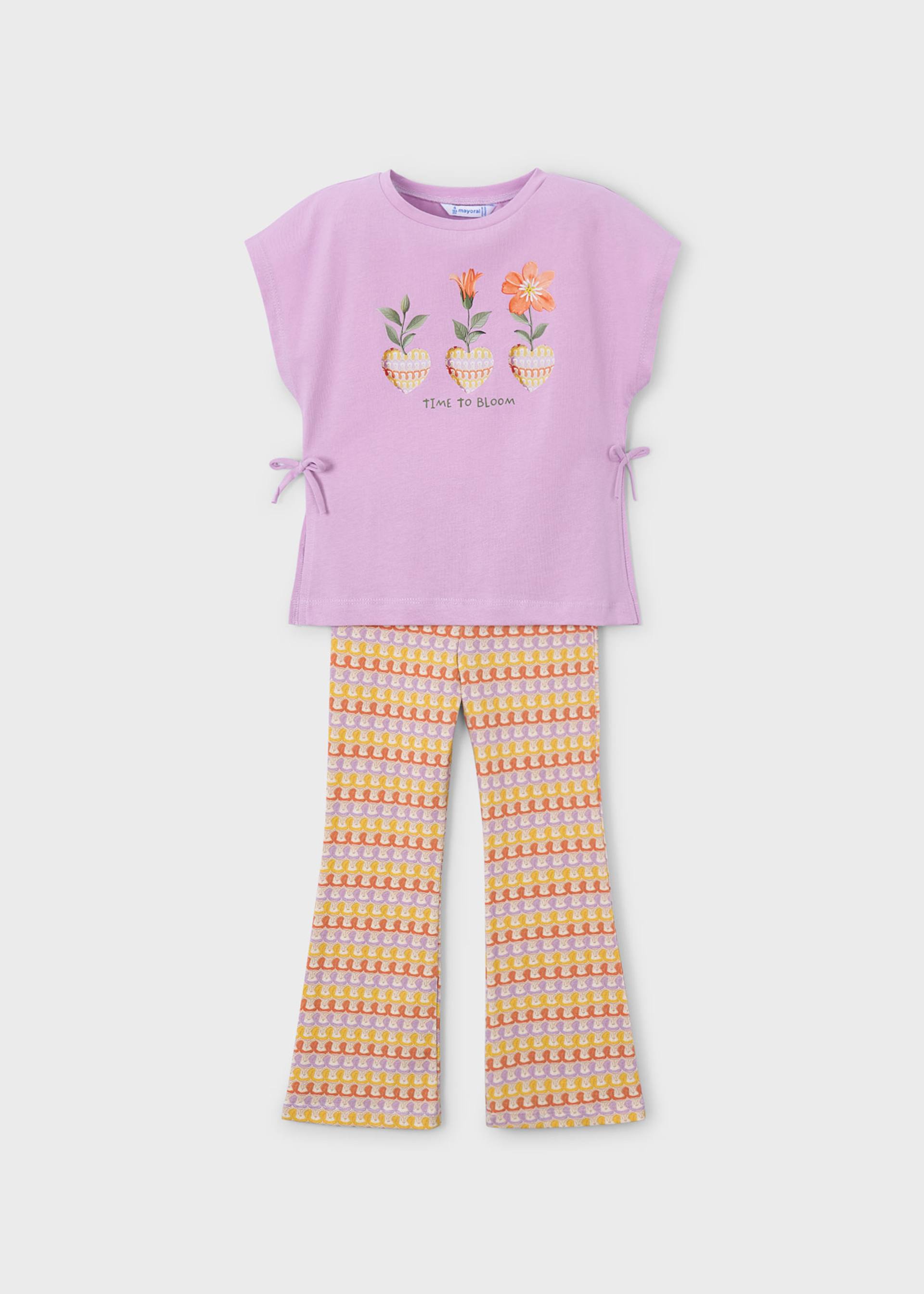 Girl Flare Leggings and T-shirt Set
