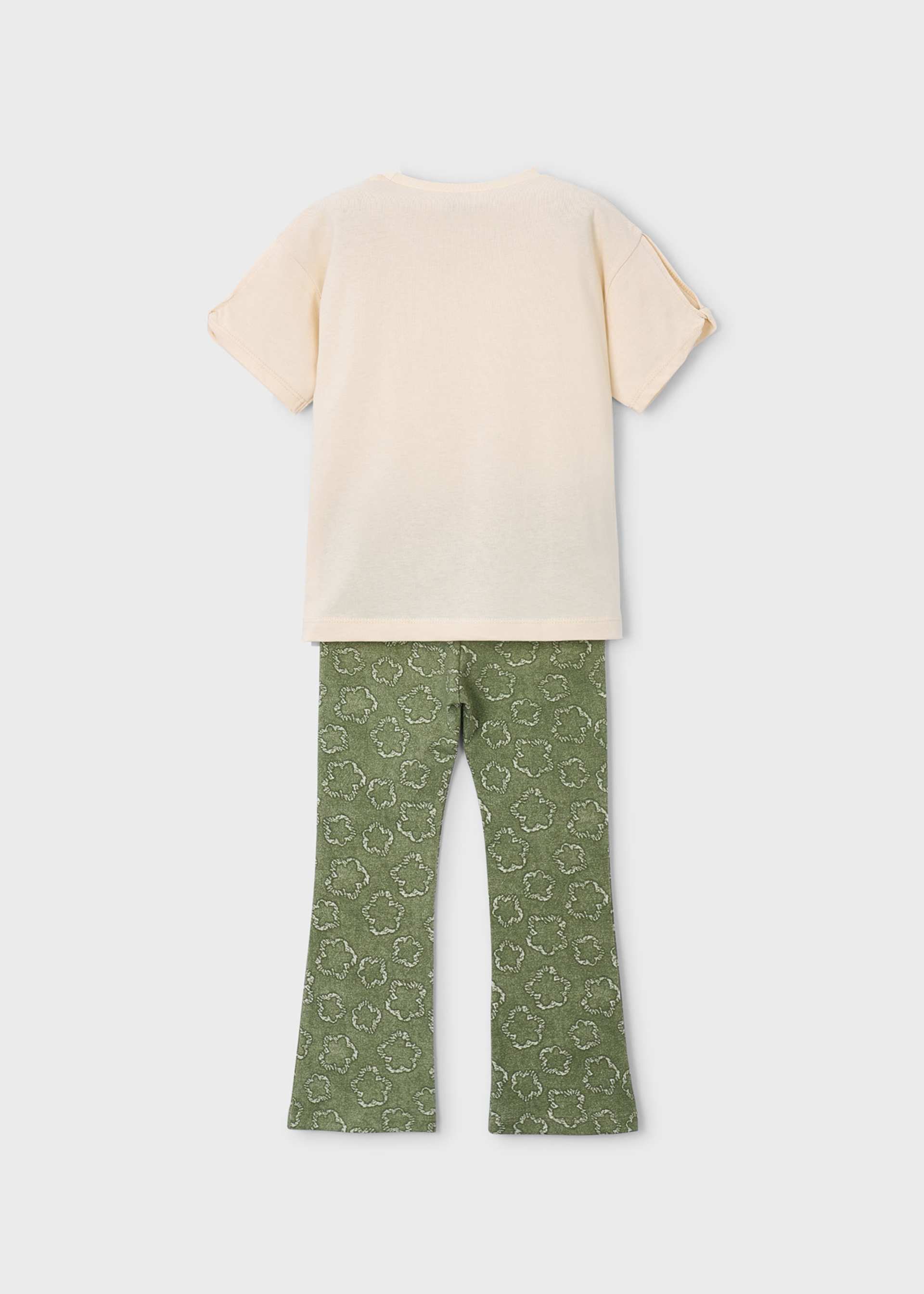 Conjunto leggings estampado y playera niña