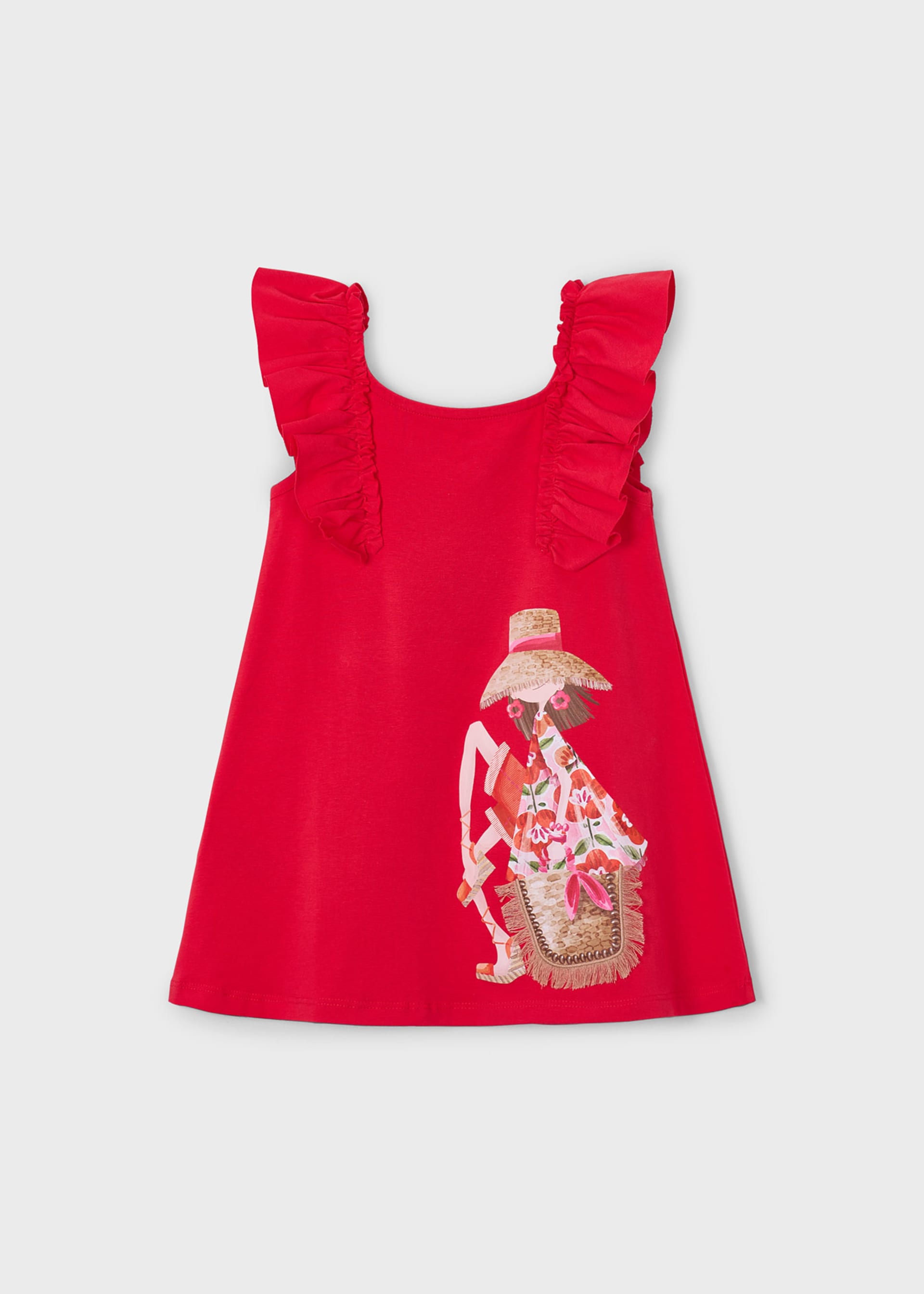 Robe en maille à volants fille