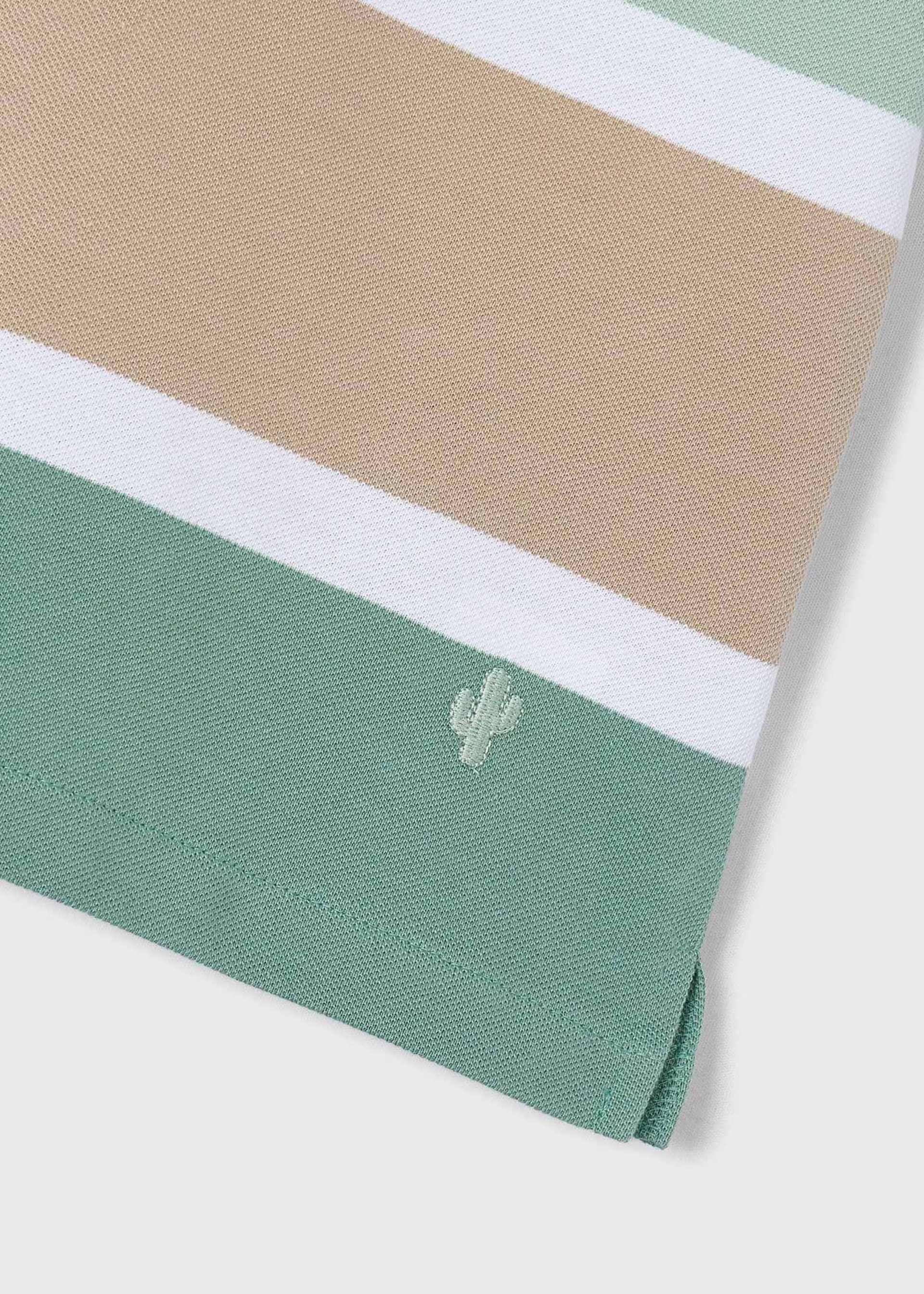 Polo con cuello mao rayas niño