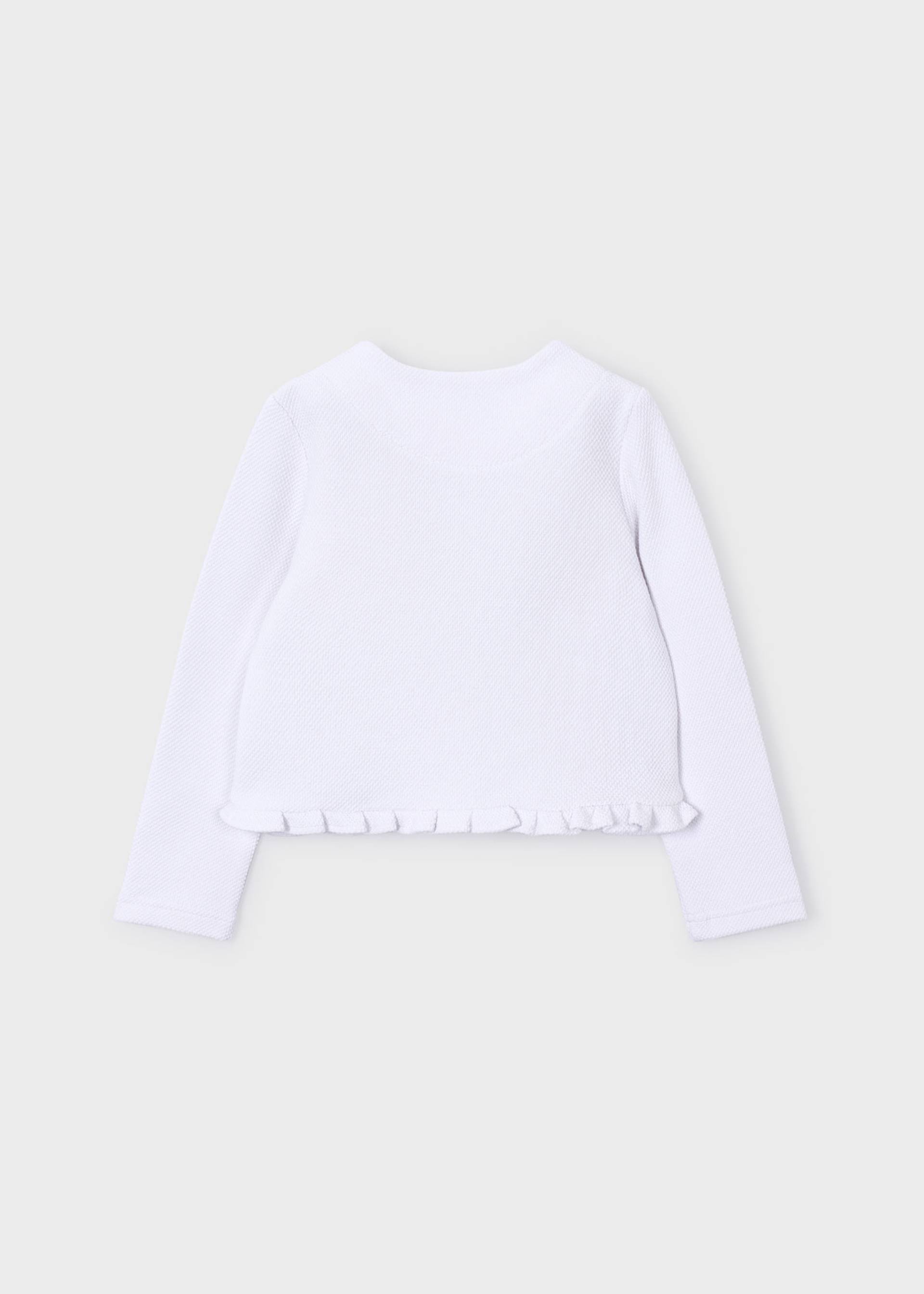 Girl's ruffled cardigan