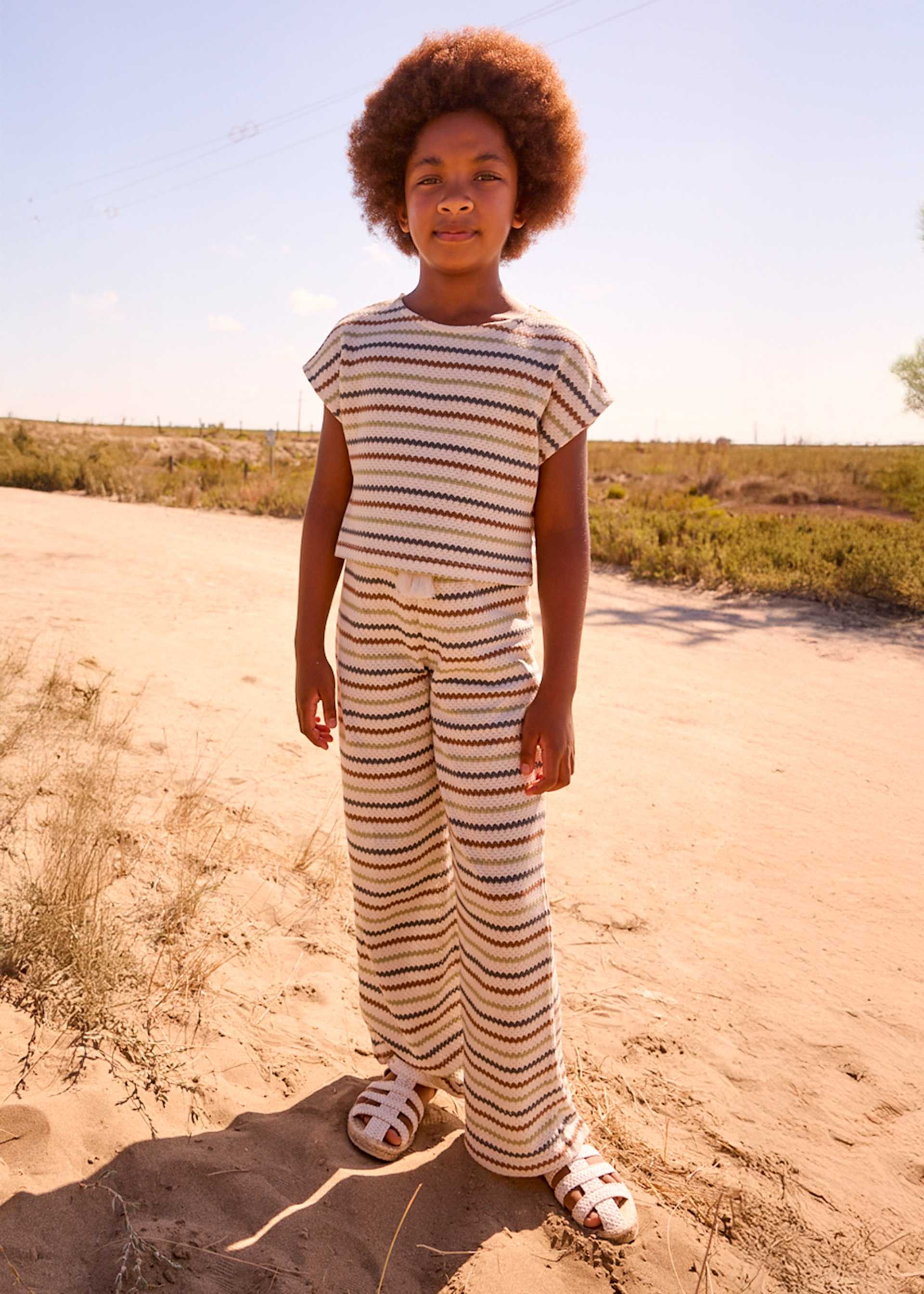 Pantalon long crochet fille