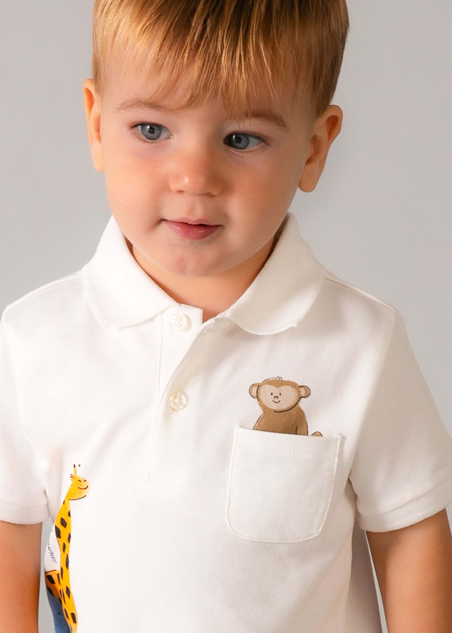 Baby animal polo shirt