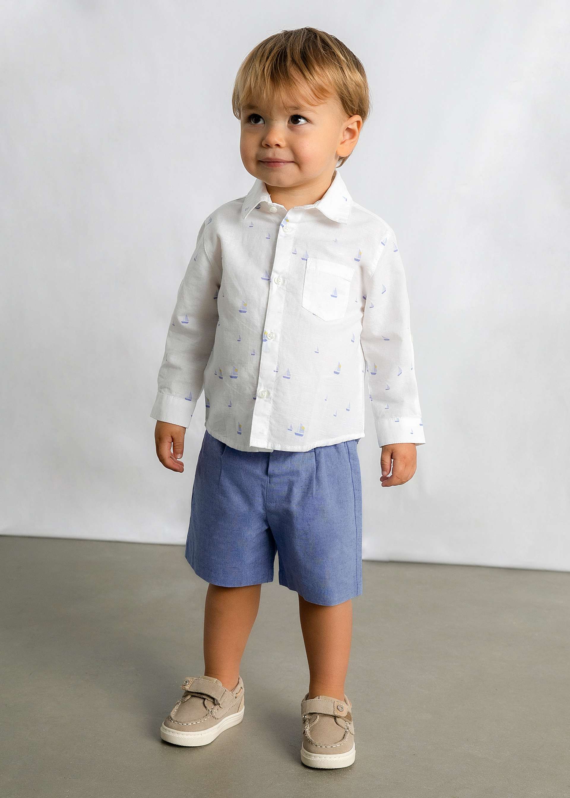 Chemise à manches longues avec lin bébé