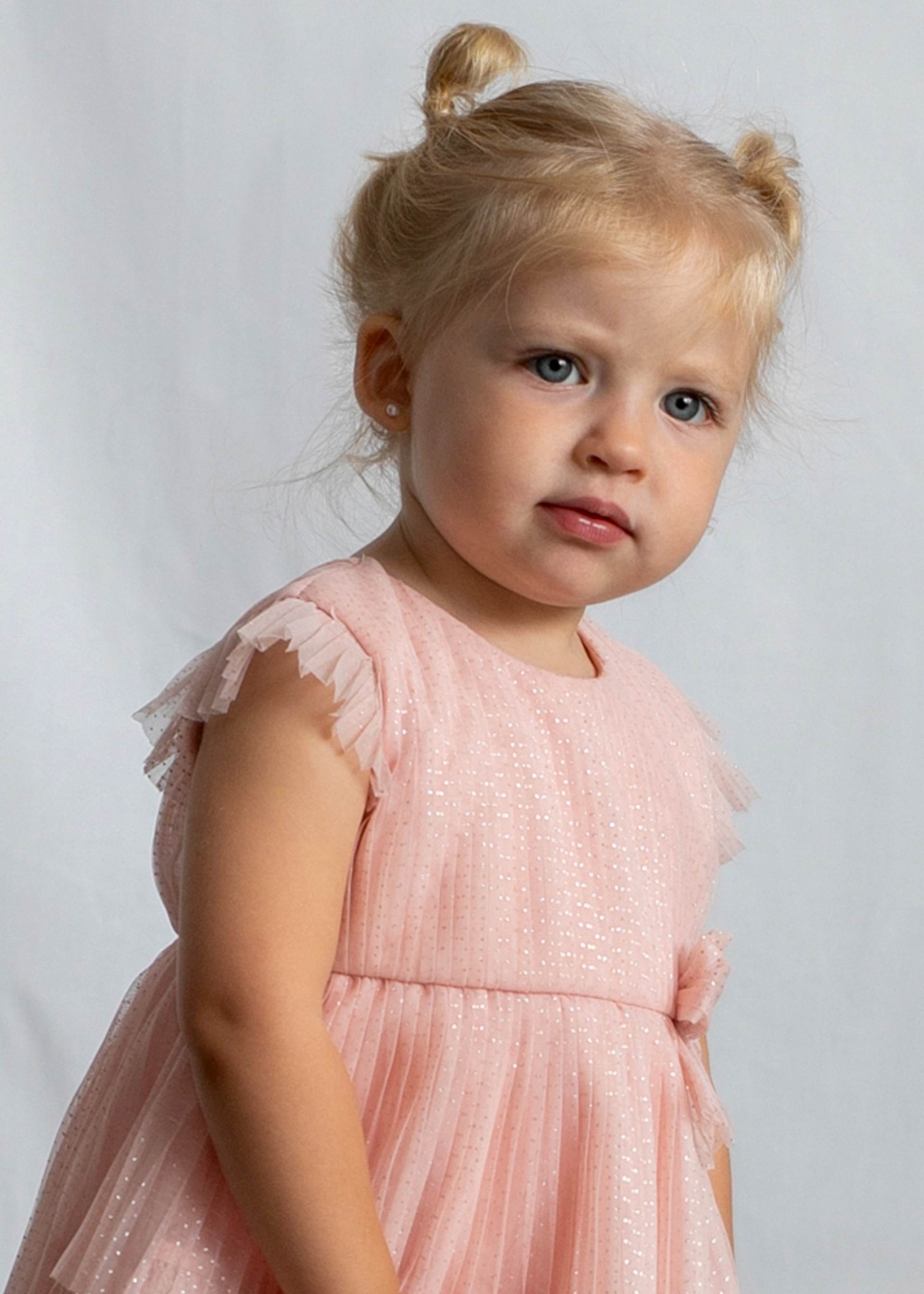 Rochie din tul plisat bebe
