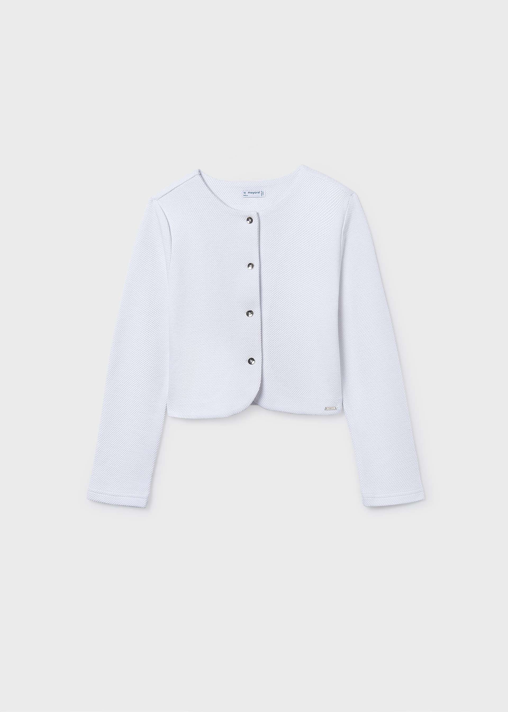 Girls' piqué cardigan