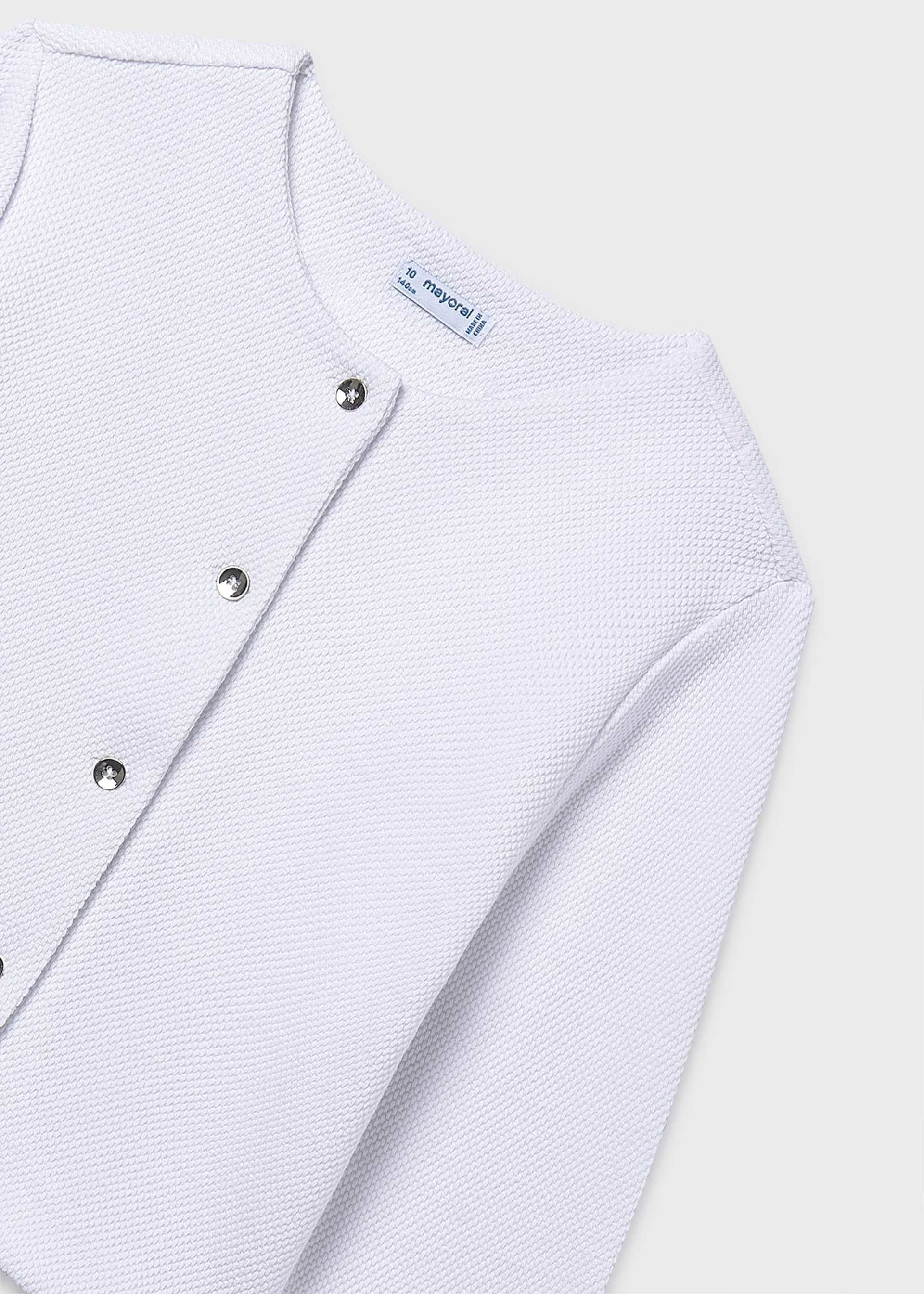 Girls' piqué cardigan