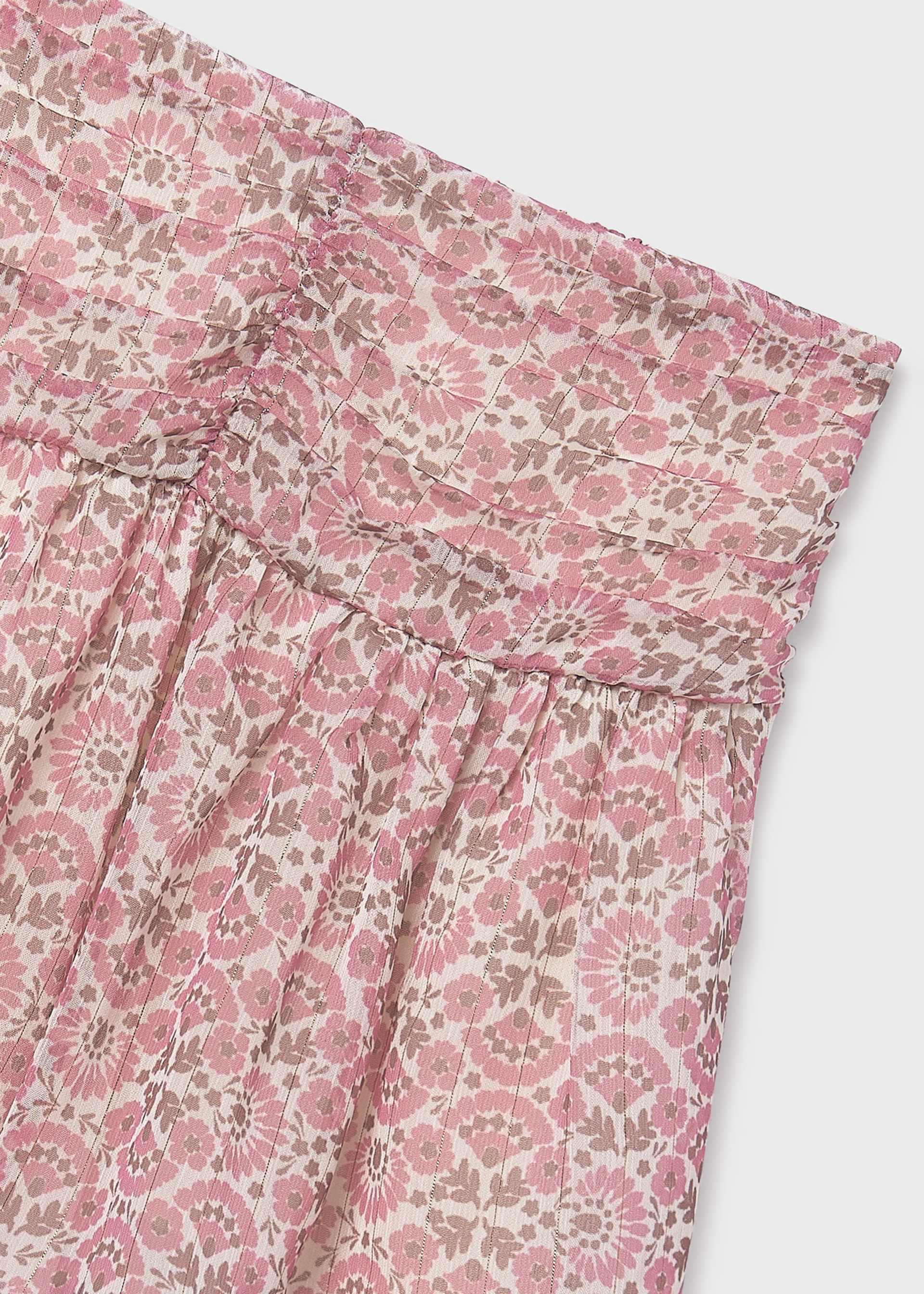 Girls' printed chiffon skirt