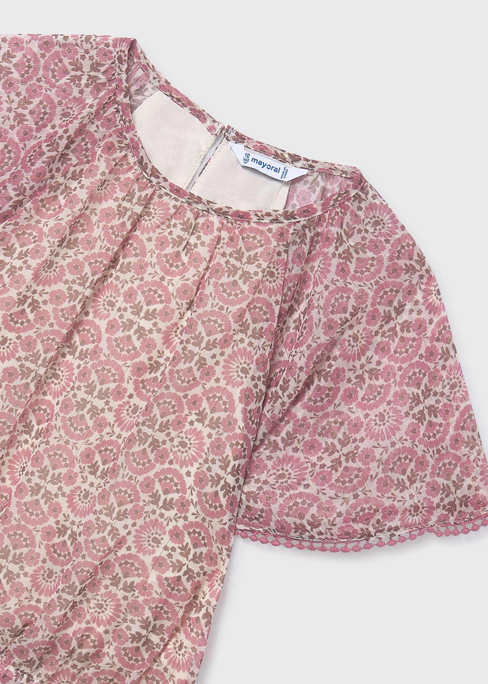 Blusa gáspea estampada