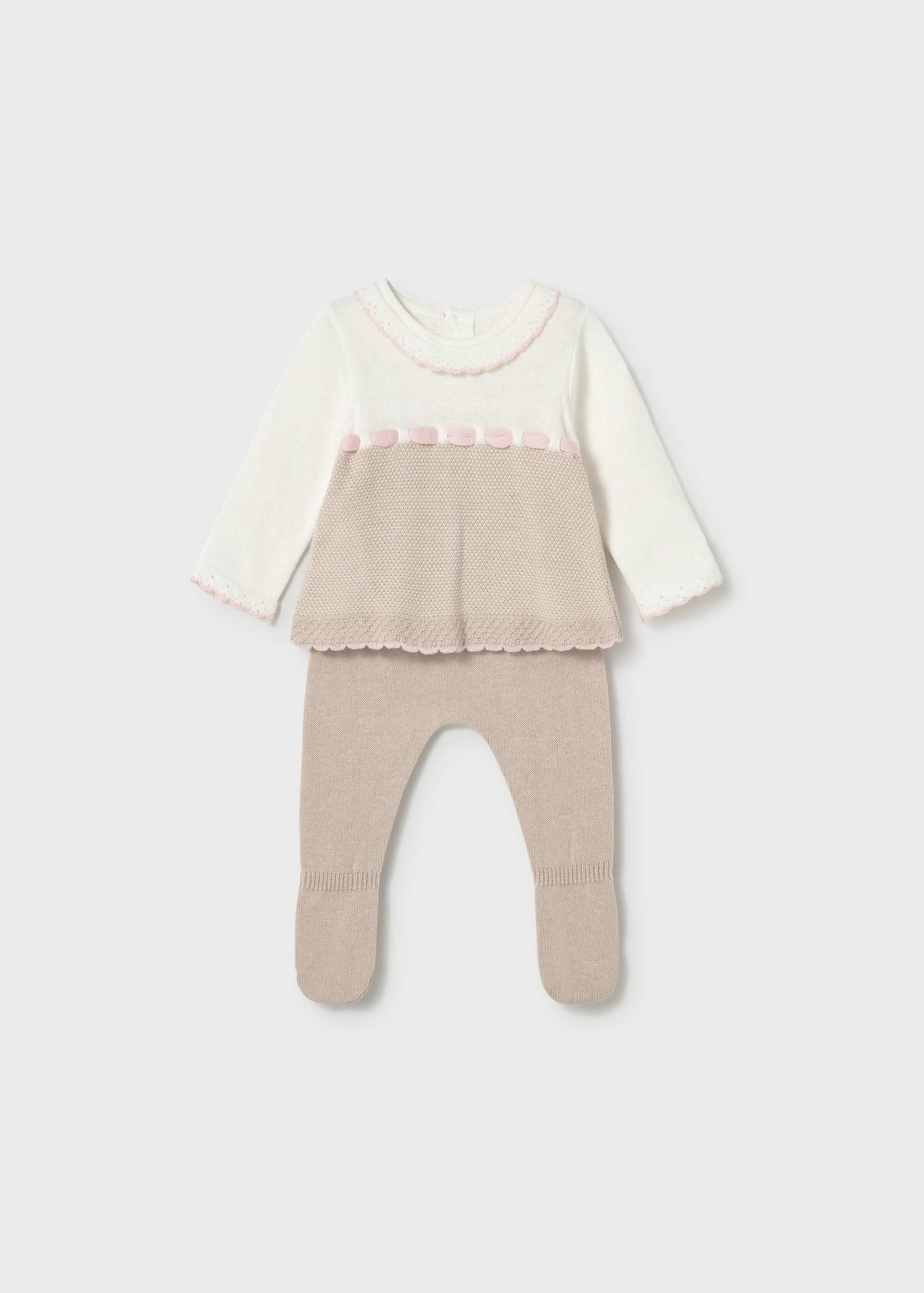 Newborn Girl Knit Pants and Sweater Set