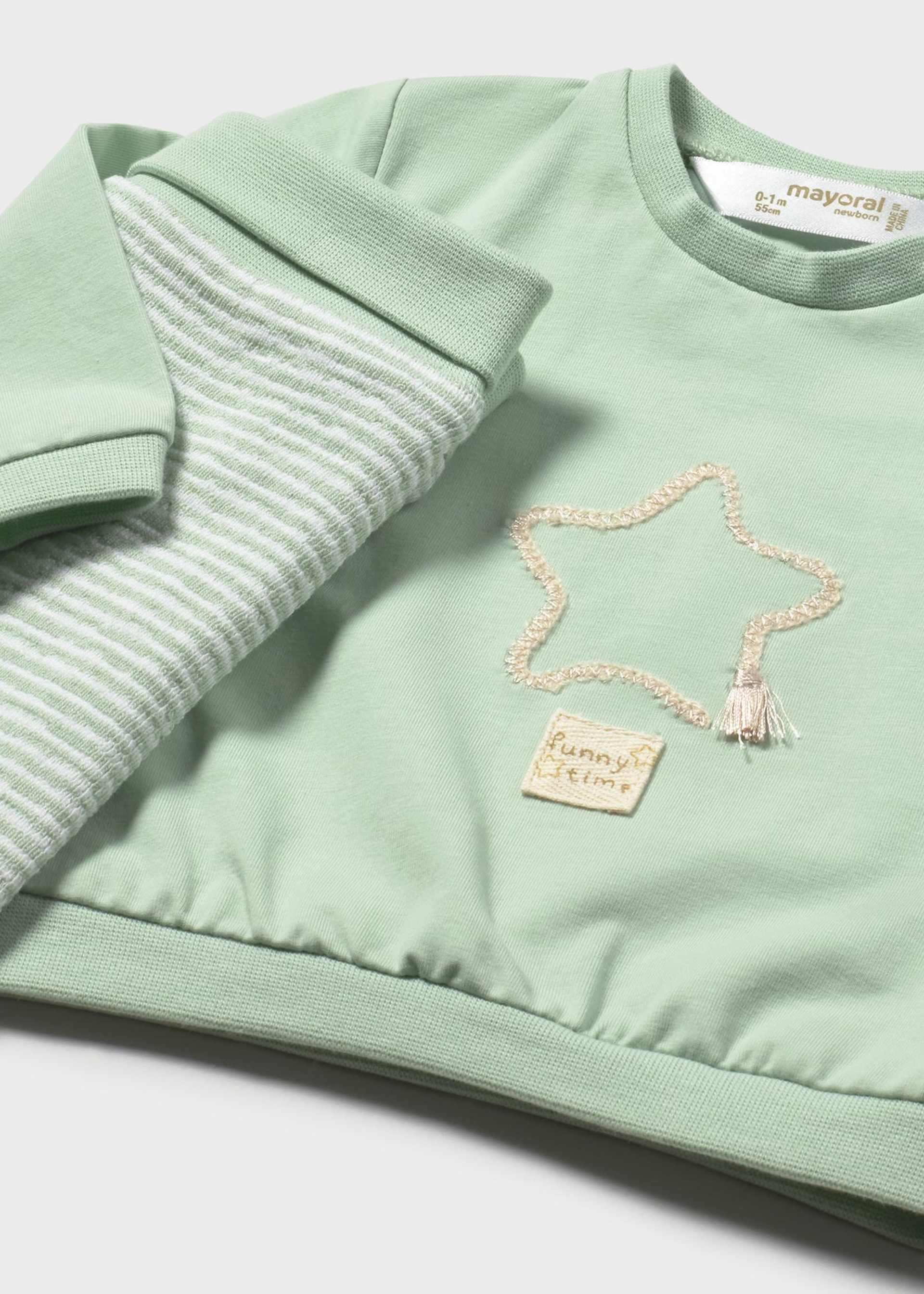 Set Strampelhose und Sweatshirt Neugeborene