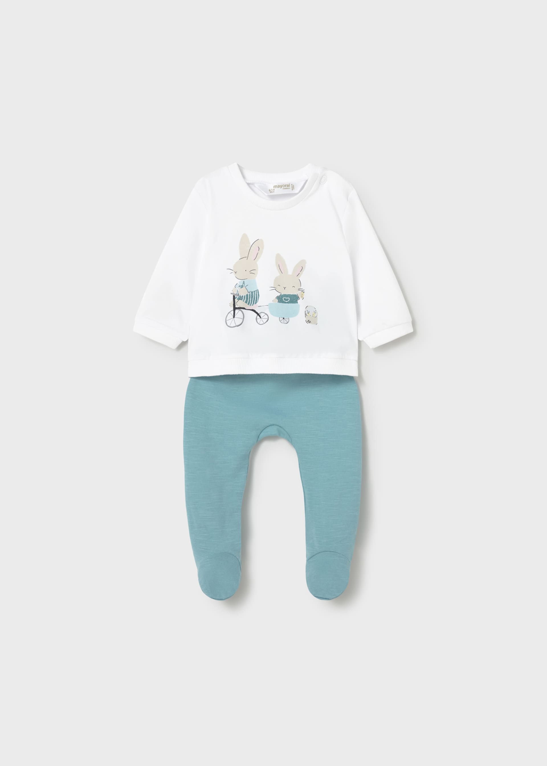 Conjunto polaina y sudadera recién nacido