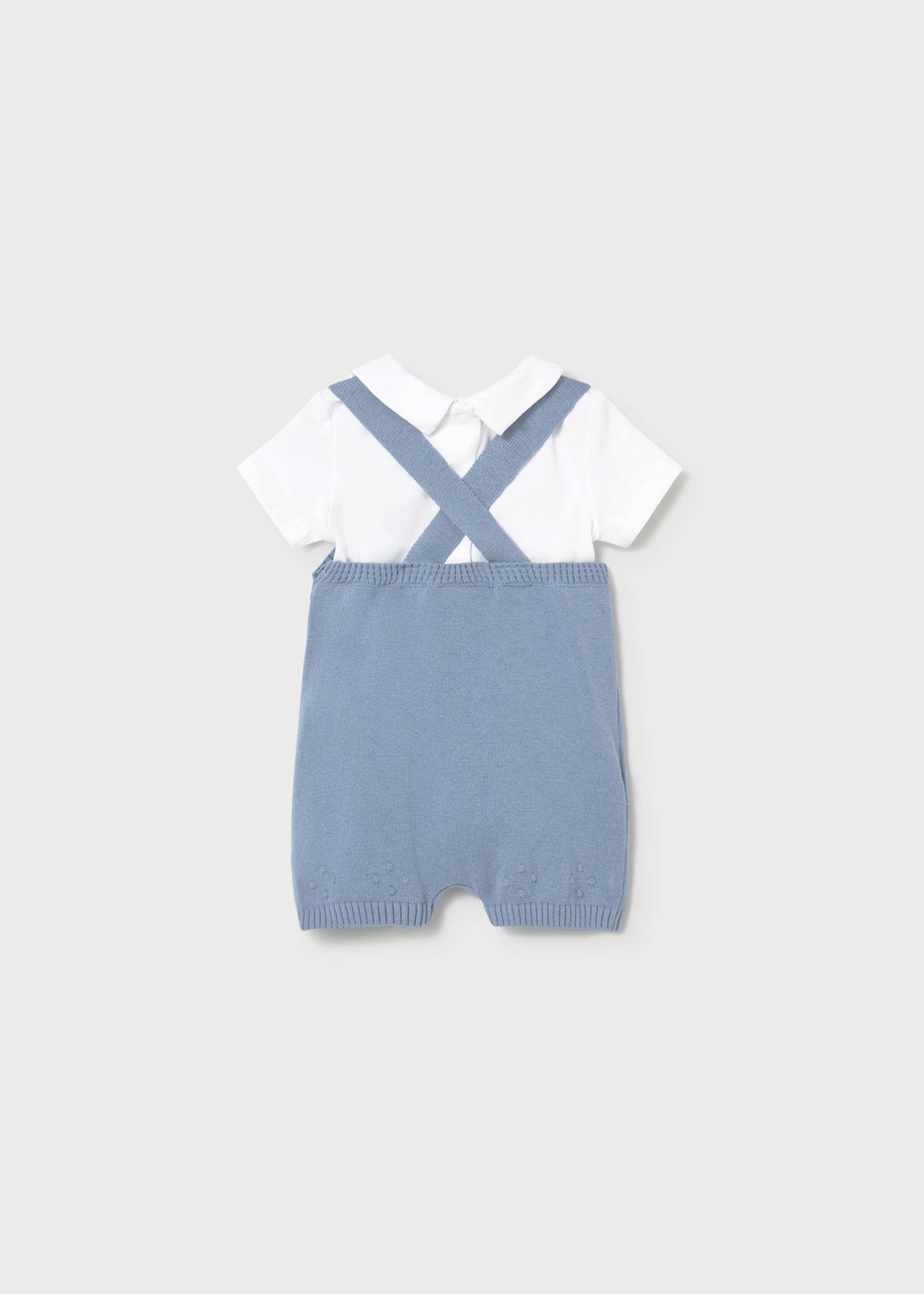 Completo salopette tricot body neonato