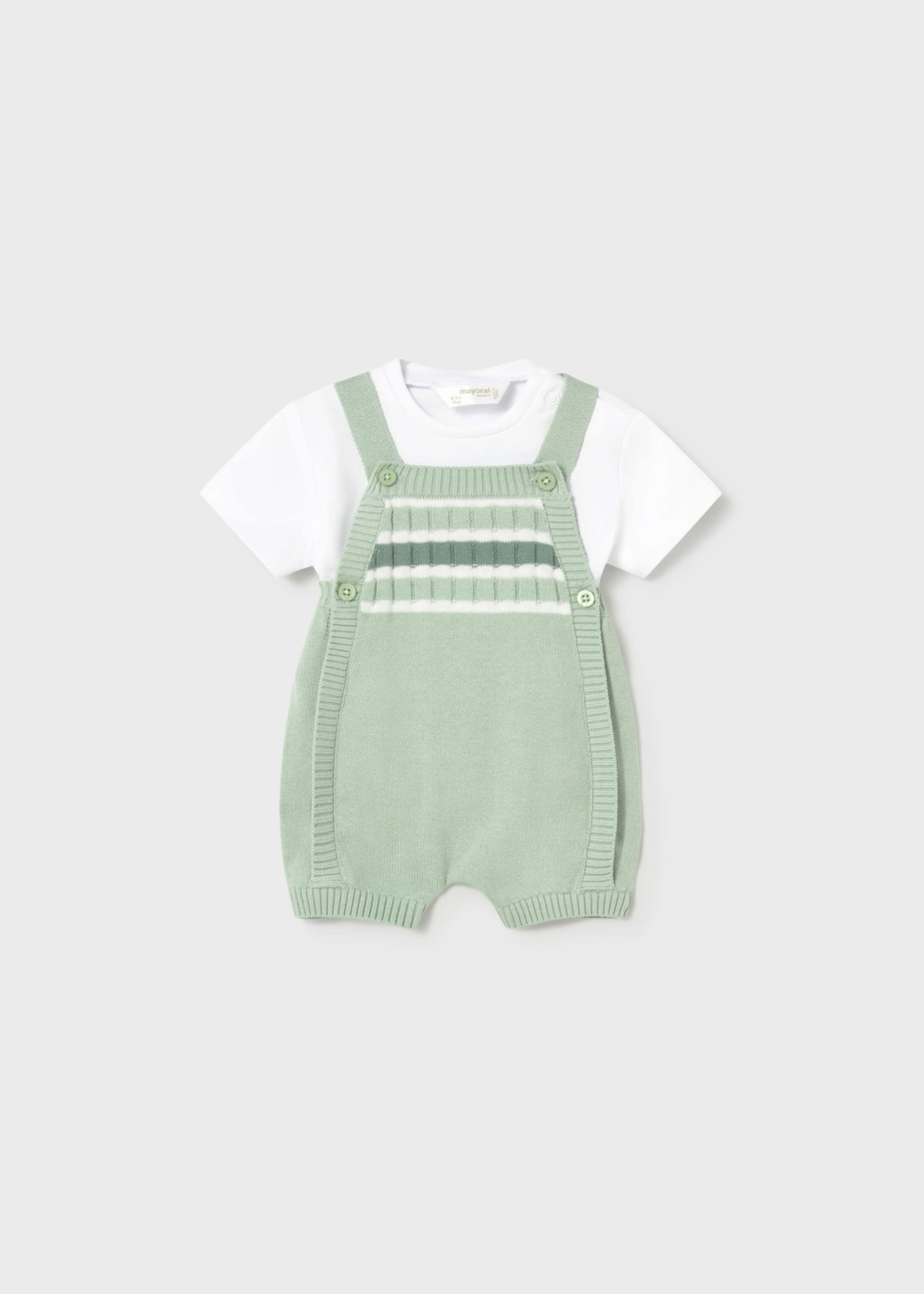 Newborn Boy Dungaree and T-shirt Set
