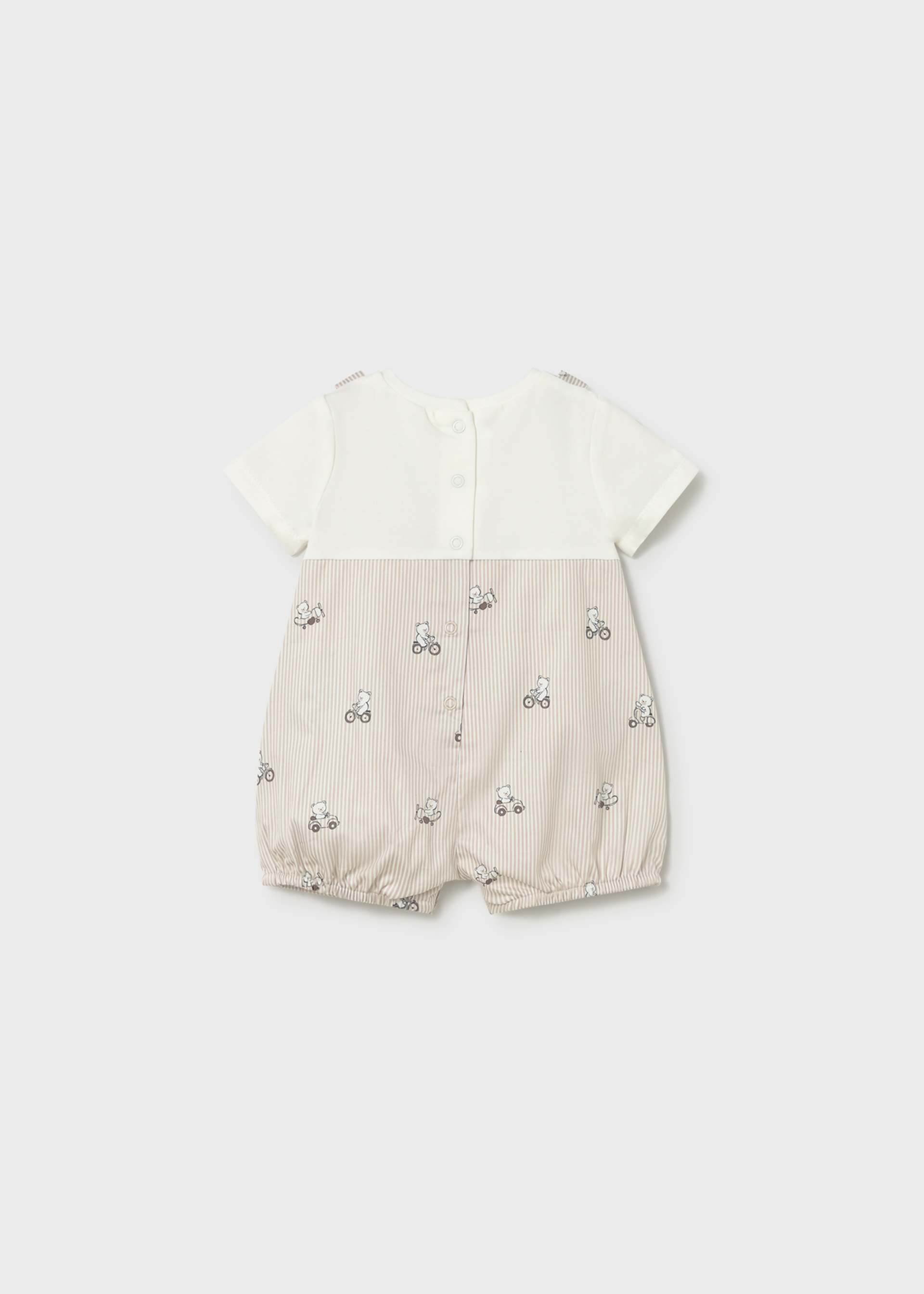 Newborn Boy Teddy Bear Print Romper