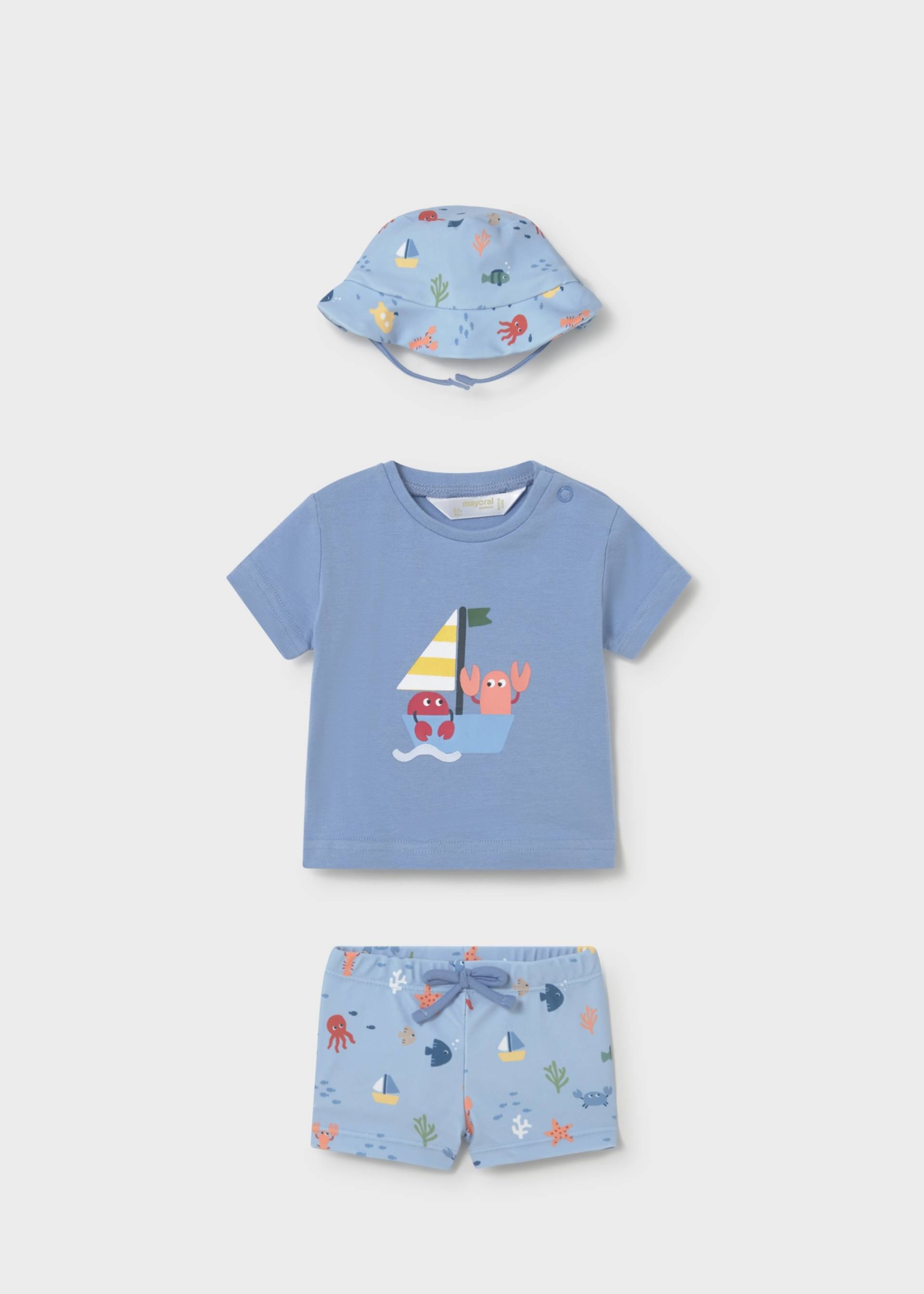 3-piece swimwear set newborn with hat