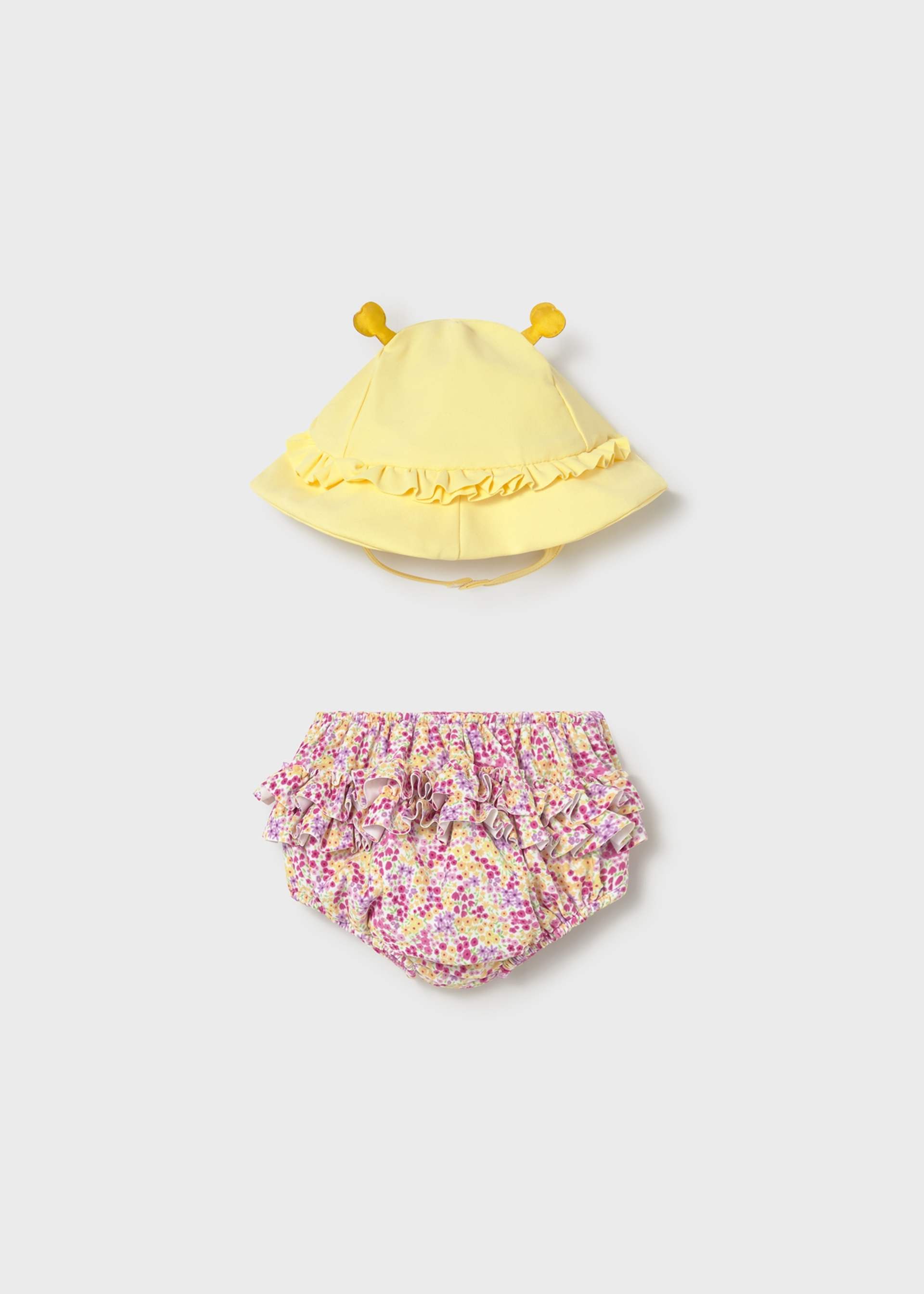 Conjunto de bañador y gorro para recién nacido