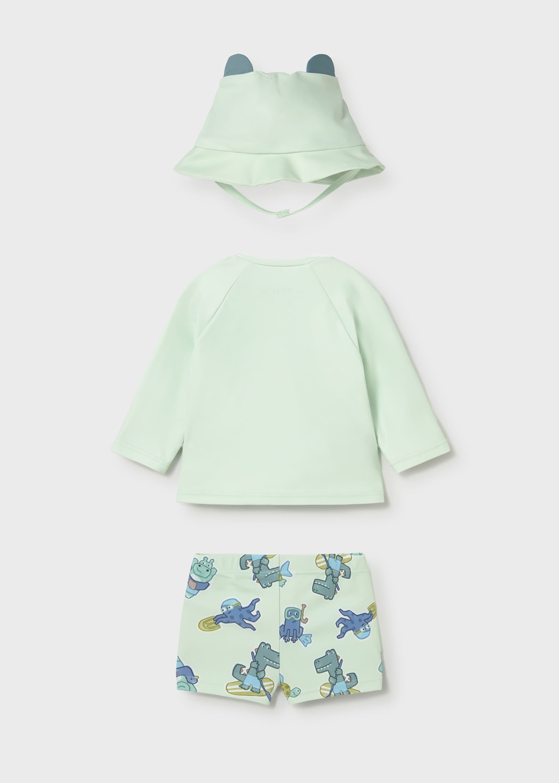 3-piece sun protection swimwear set for newborns