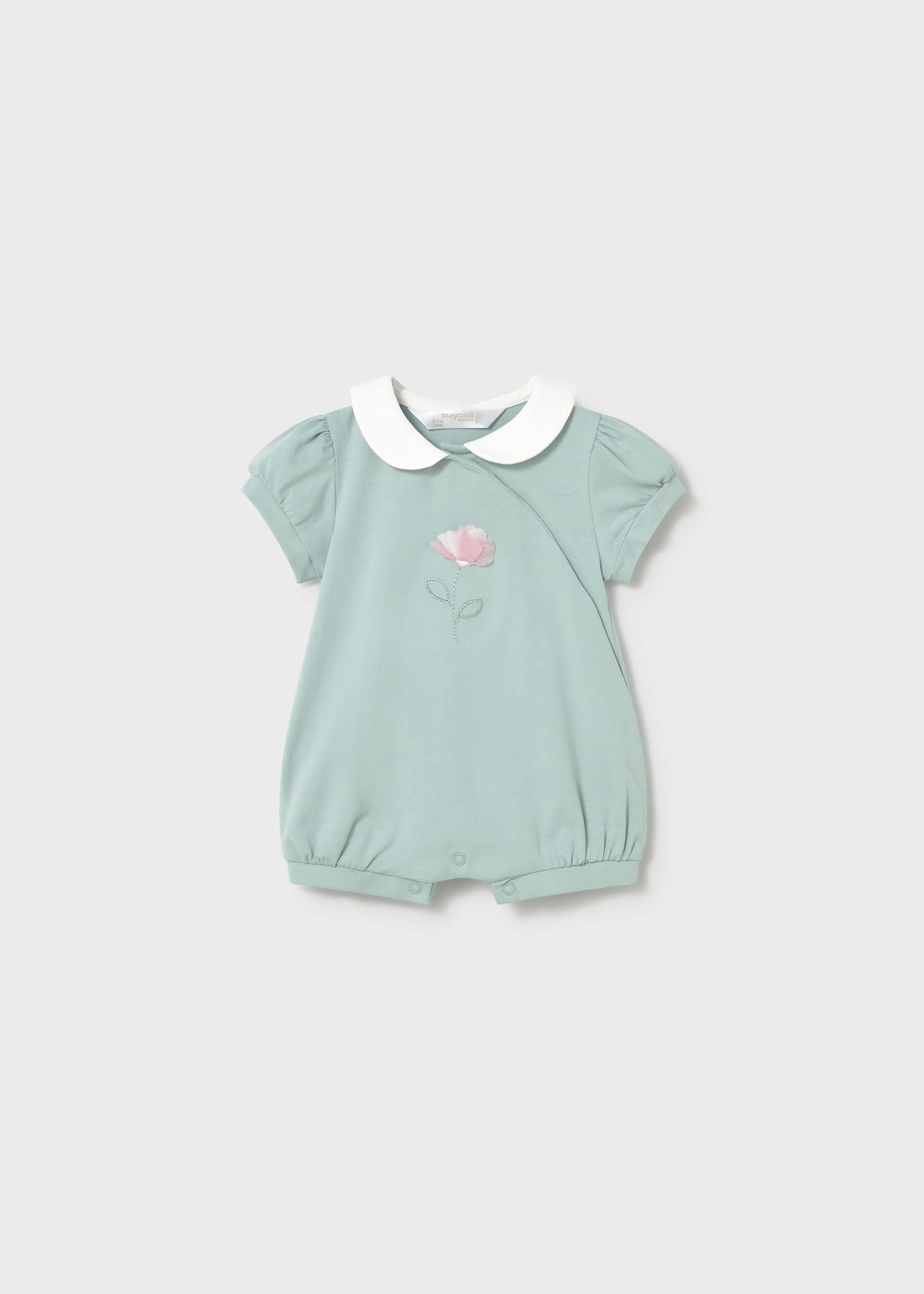 Set 2 pigiami corti ricamati neonata