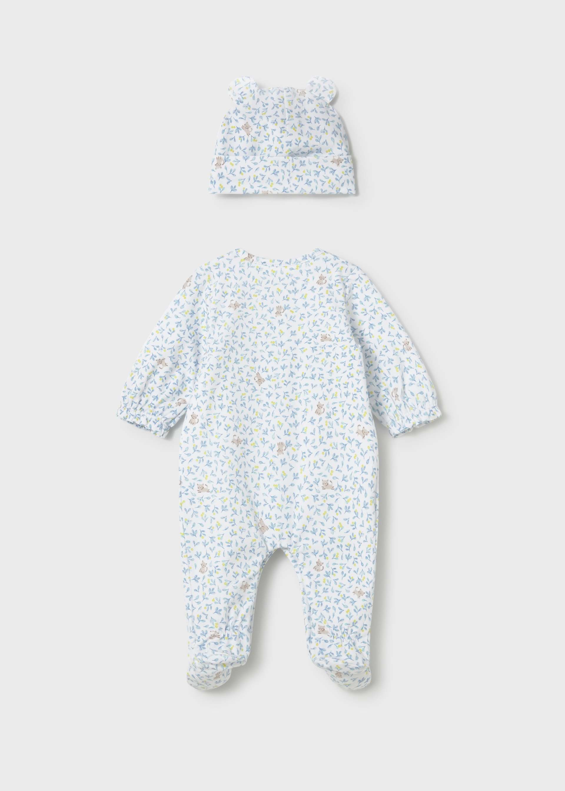 Pijama largo con gorro recién nacida